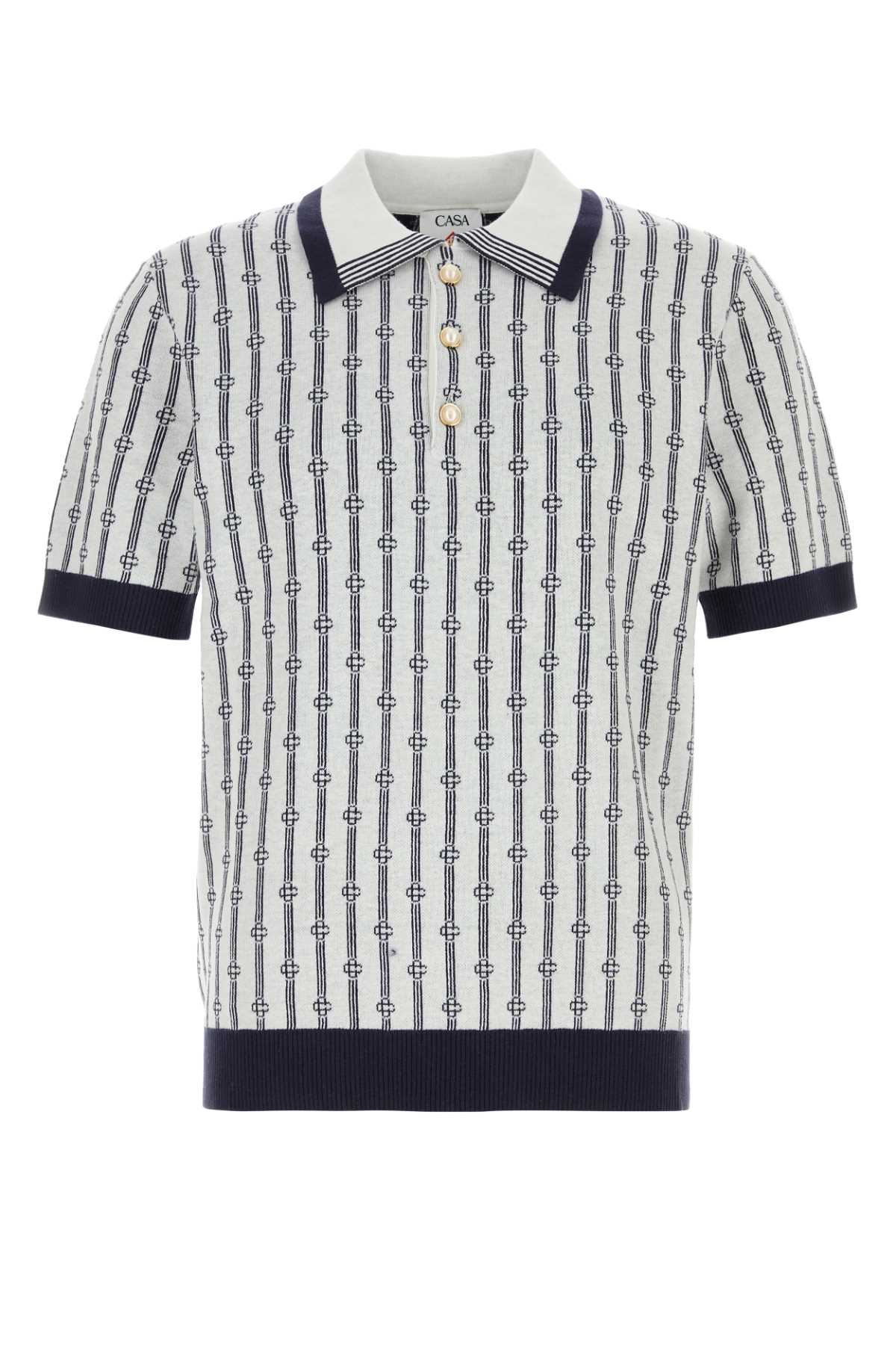 Casablanca Cotton Navy Polo Shirt