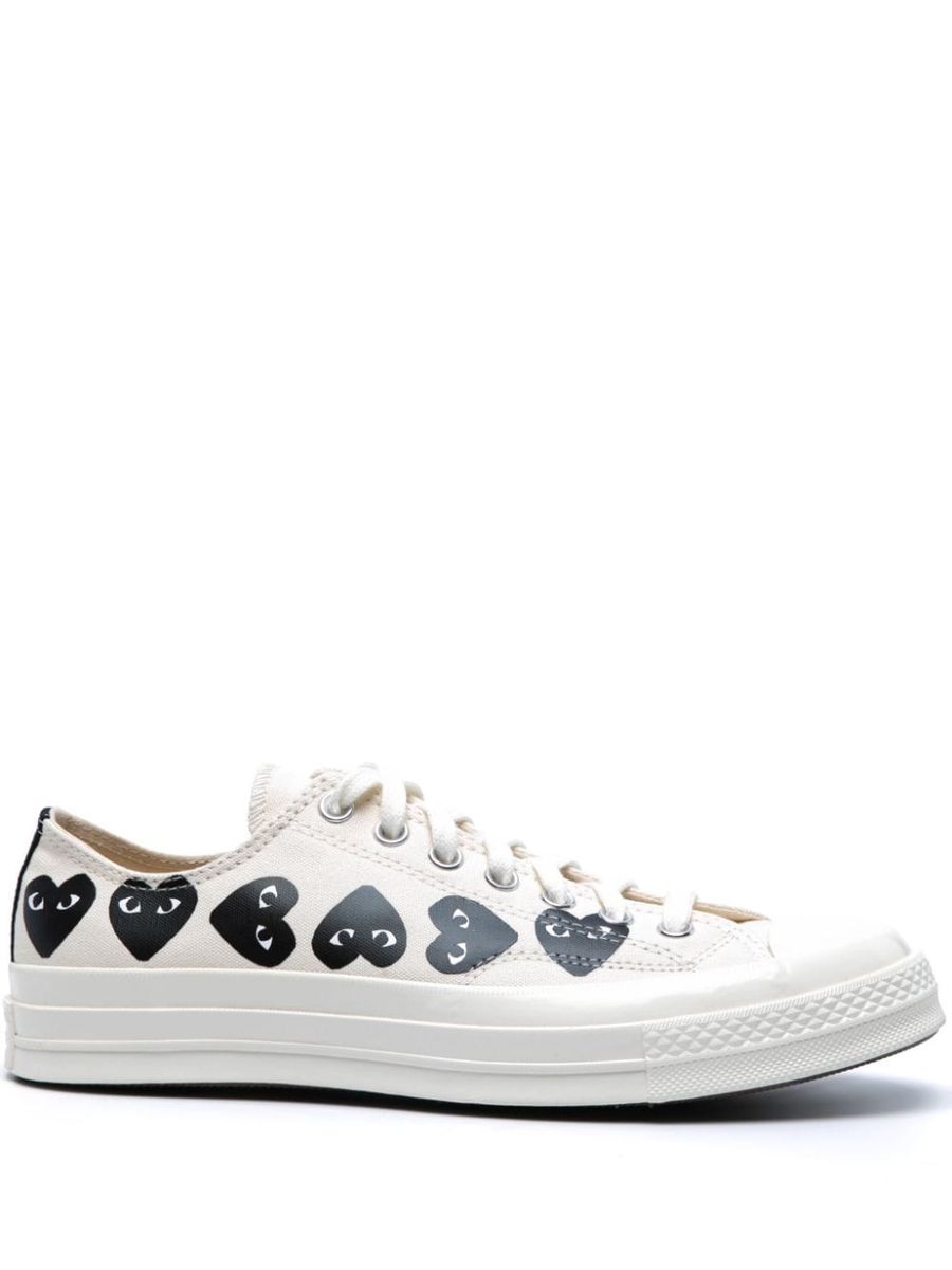Comme Des Garçons Play X Converse 白色棉质运动鞋