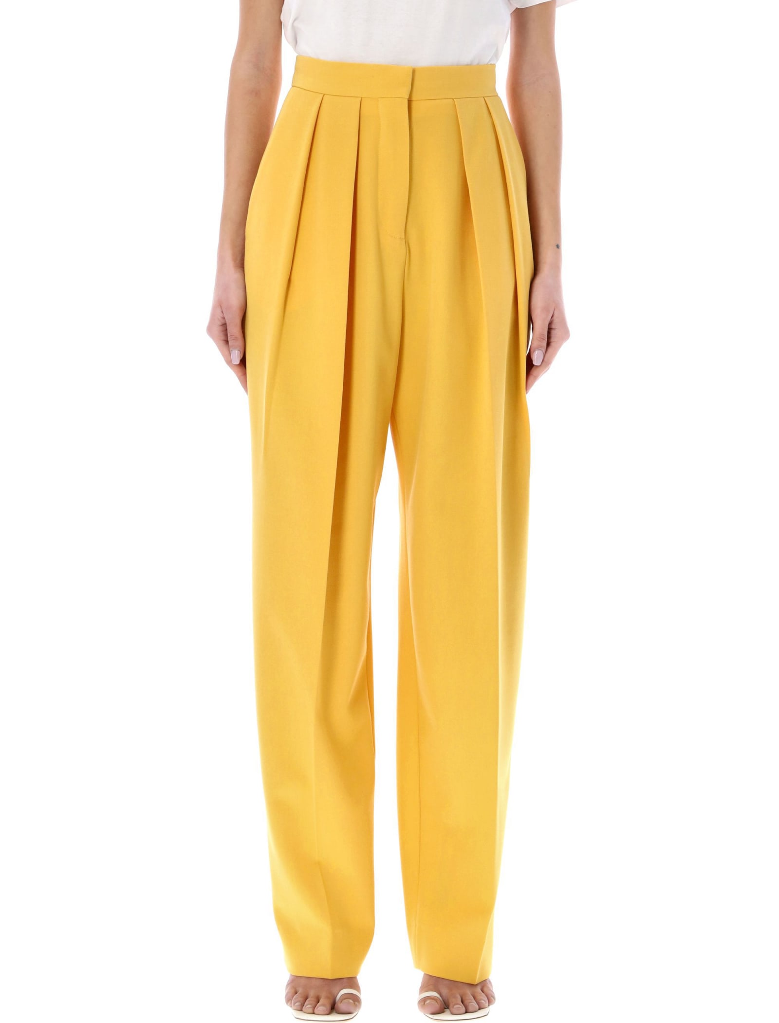 Stella McCartney Pleat Front Straight Leg Trousers