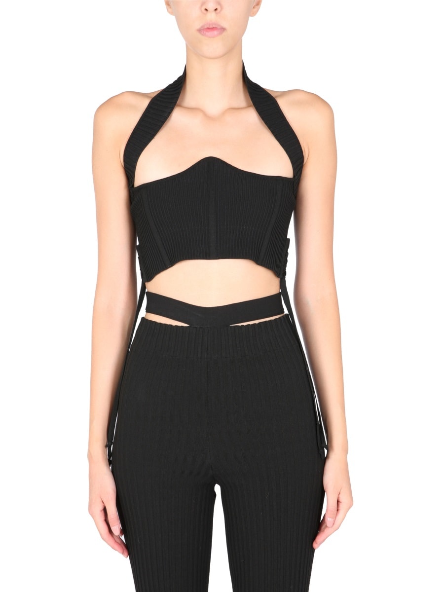 ANDREĀDAMO Ribbed Bustier