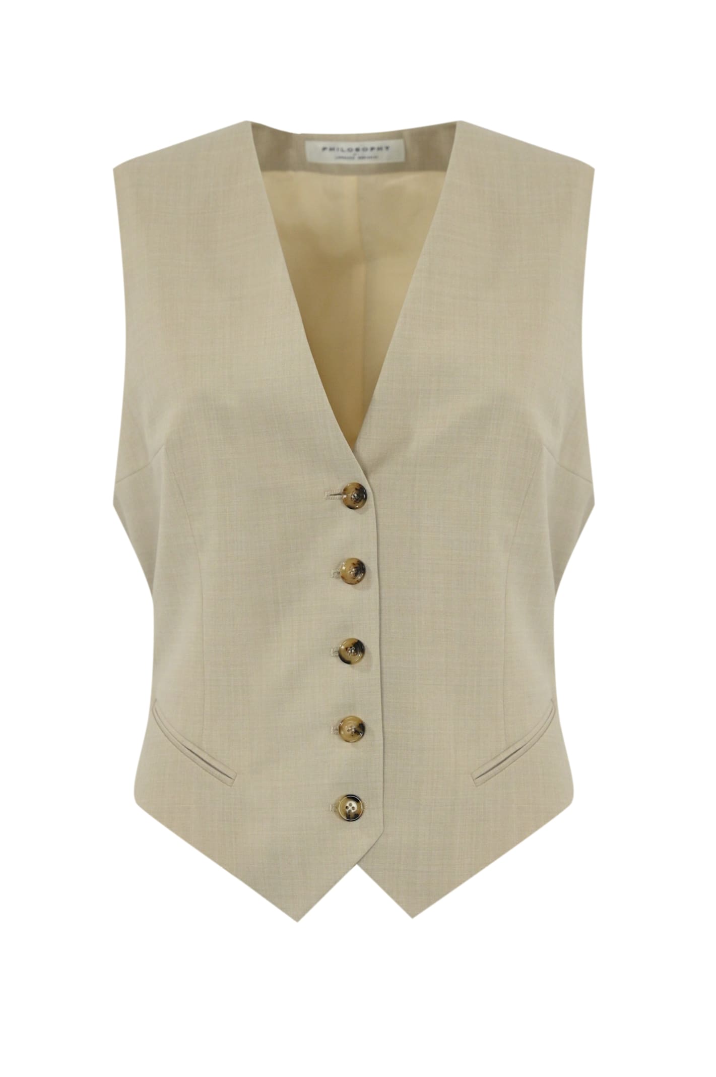 Philosophy di Lorenzo Serafini Vest In Cool Wool Blend
