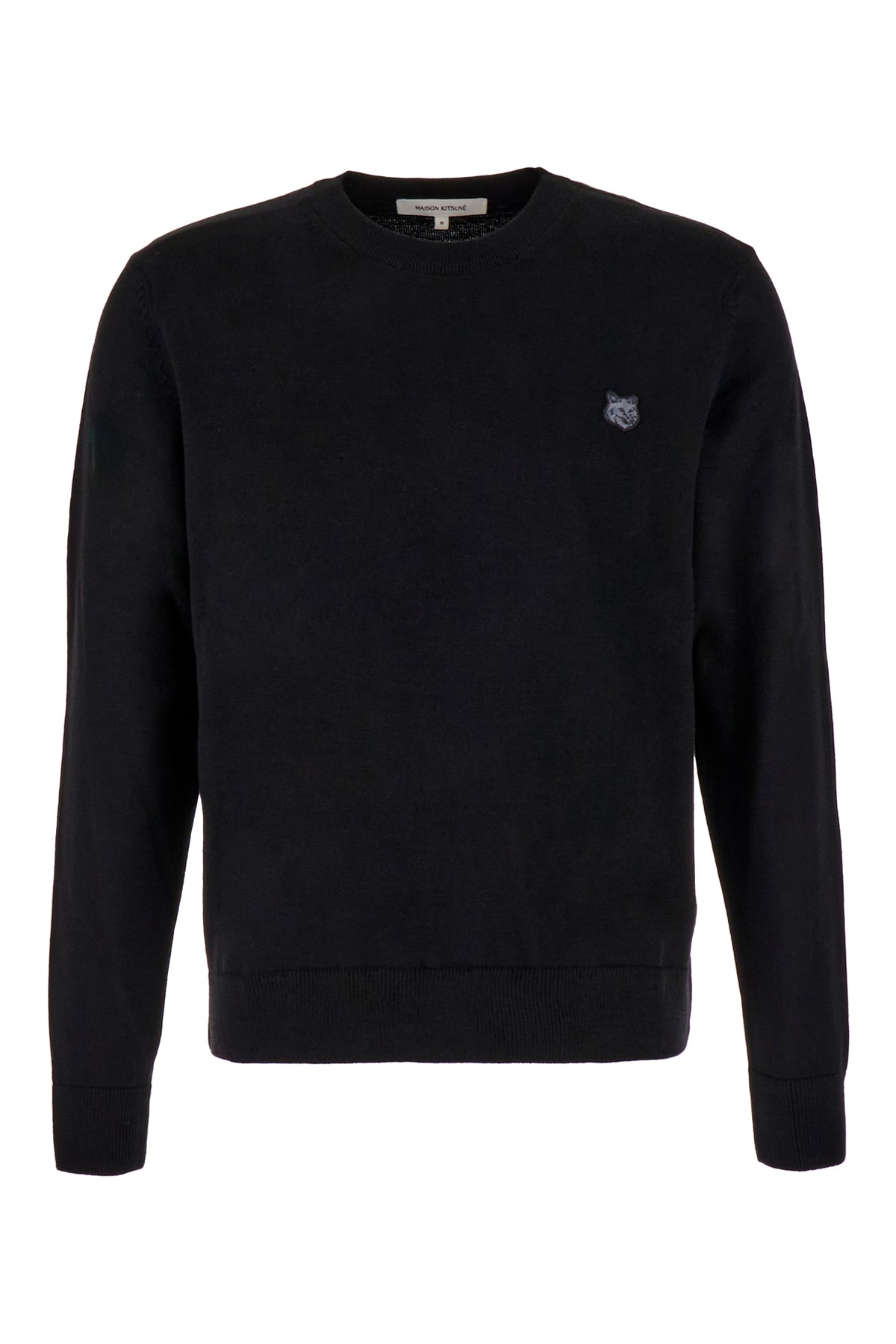 Maison Kitsuné Black Wool Sweater
