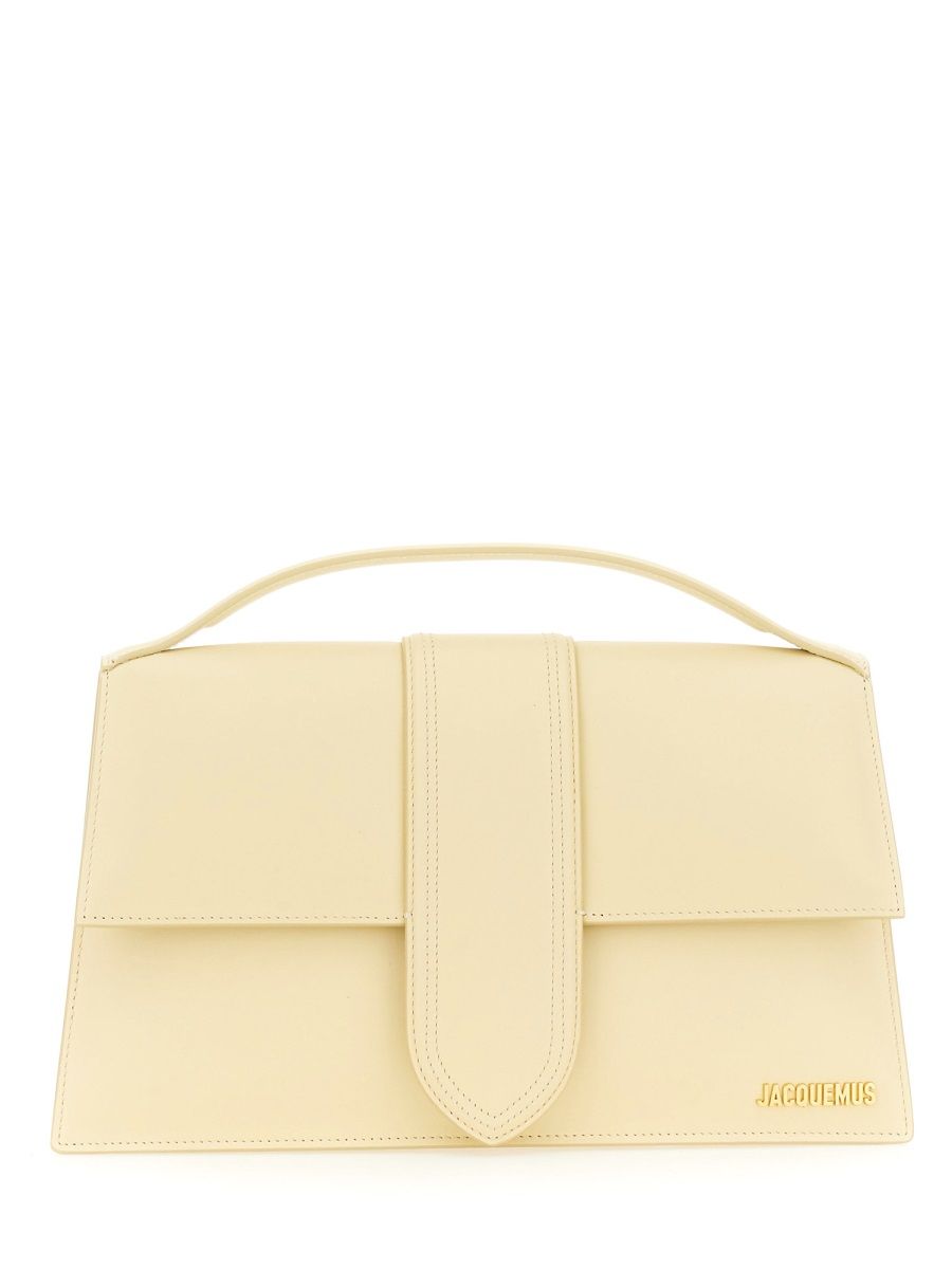 'Le Bambinou' Cream White Handbag With Logo Lettering In Leather Woman