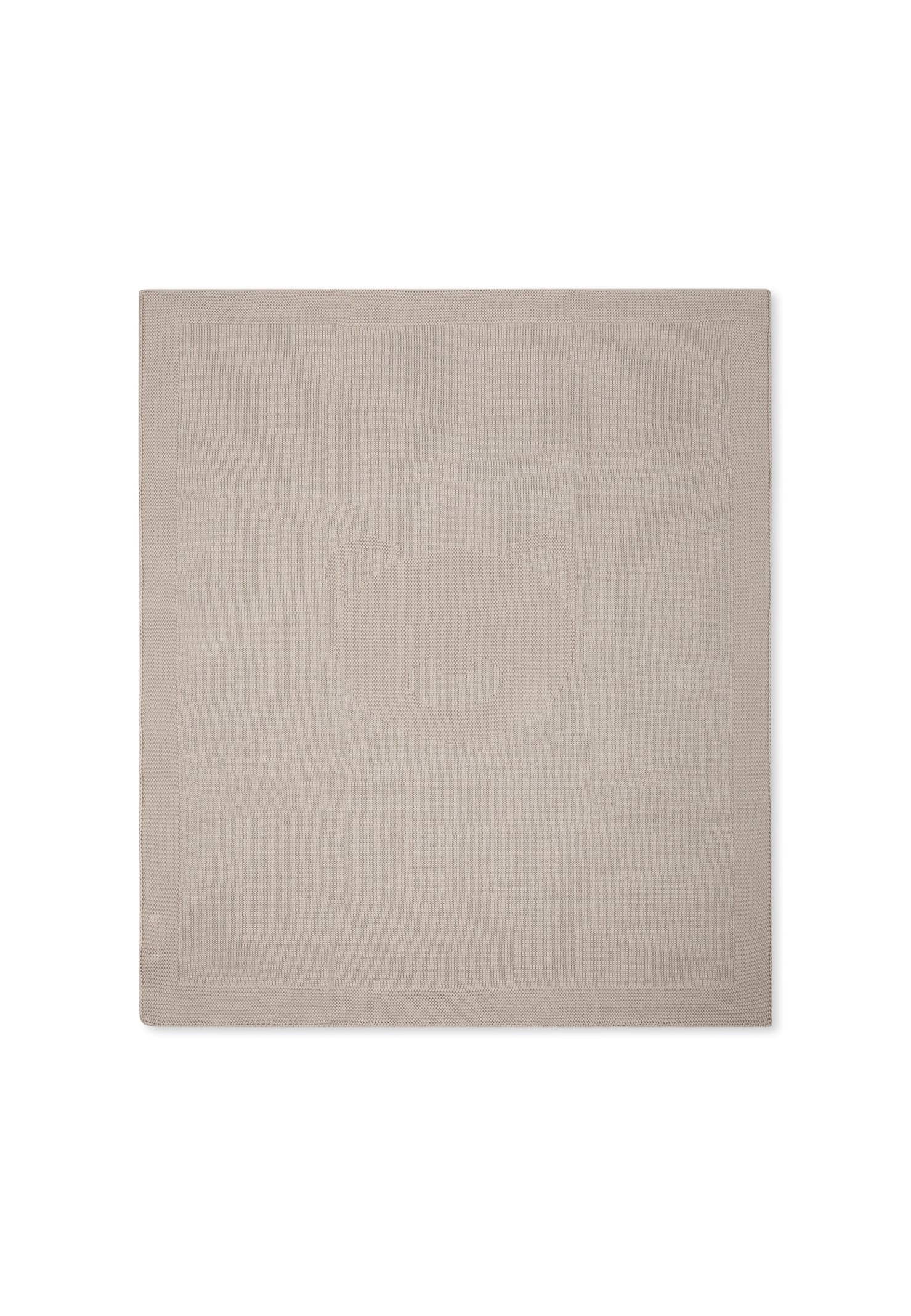 Little Bear Beige Blanket For Babykids With Bear