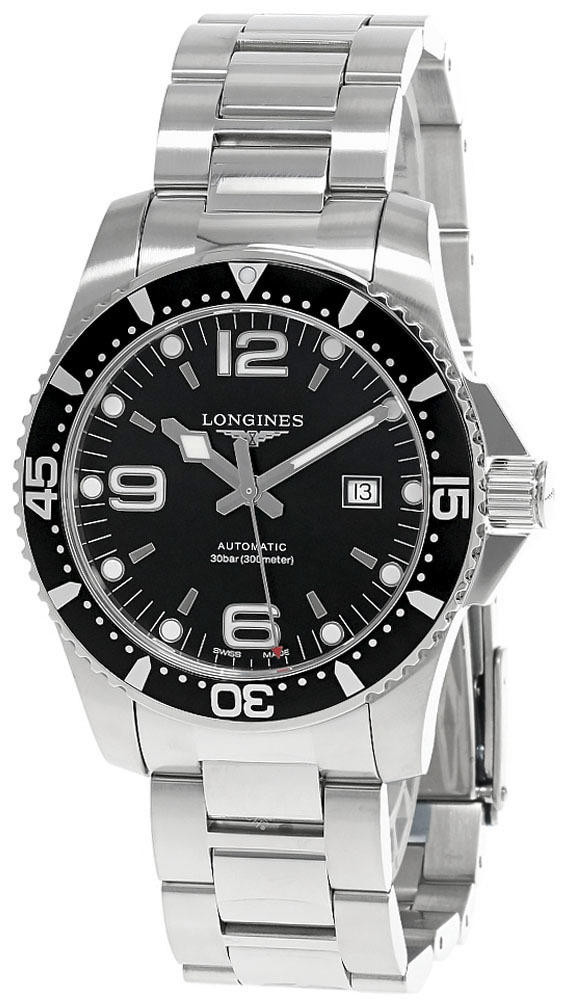 LONGINES Hydro Conquest 44MM S-Steel Black Dial Men's Watch L3.841.4.56.6