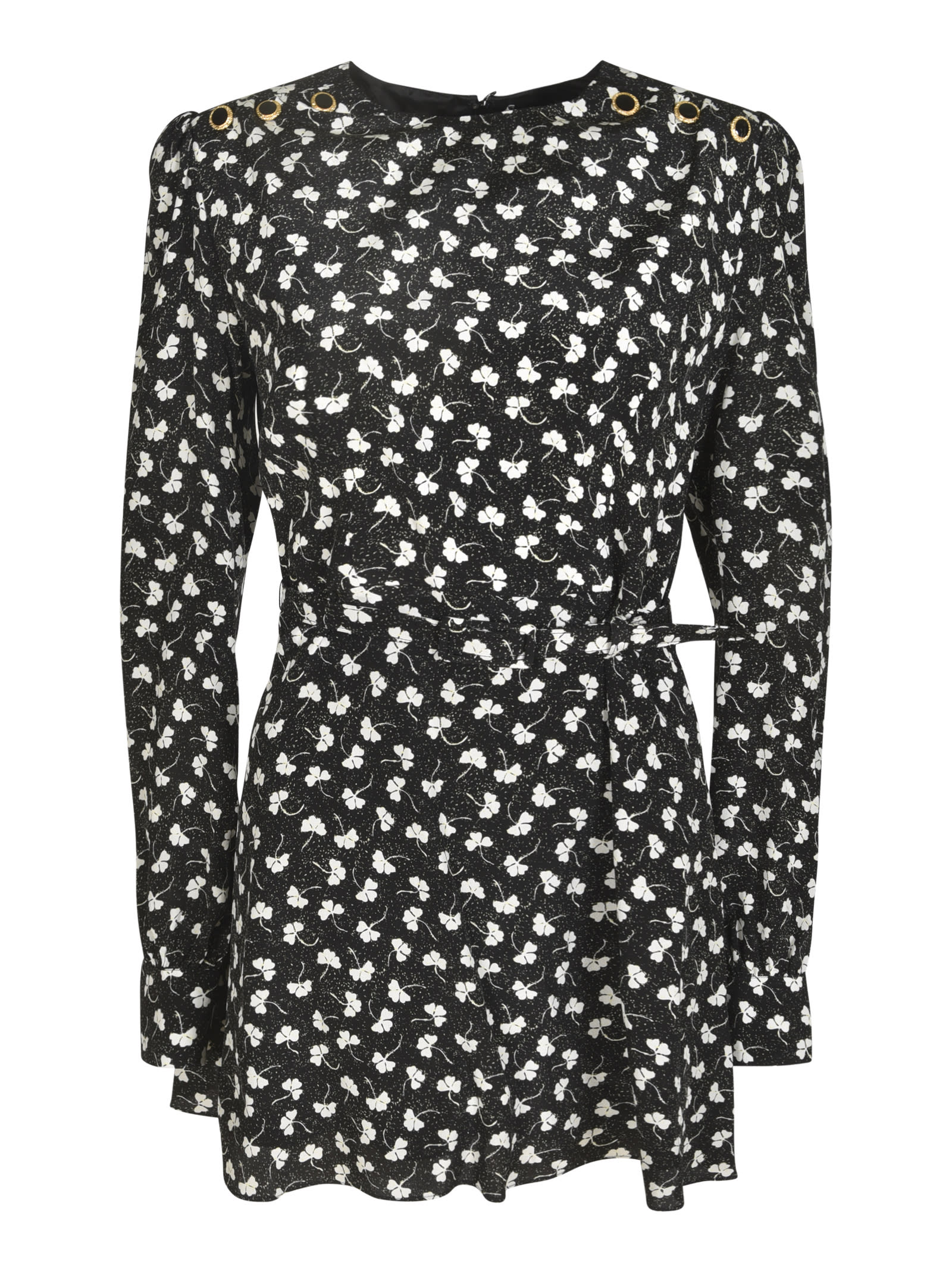 Alessandra Rich Clover Print Mini Dress