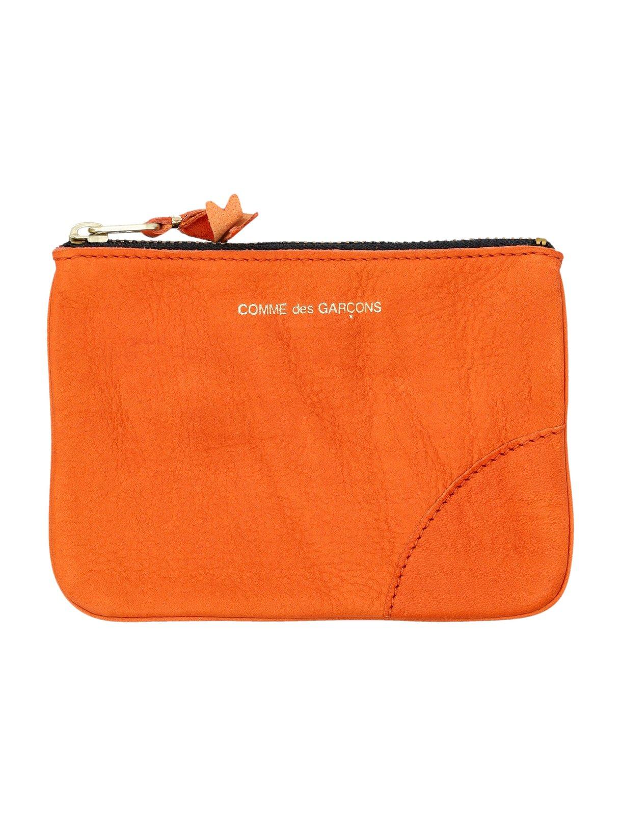 Comme des Garçons Wallet Logo Printed Zip-up Wallet