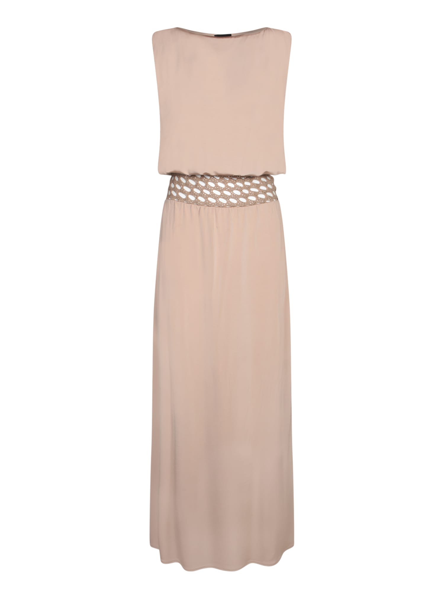 Giorgio Armani Long Jersey Dress In Beige