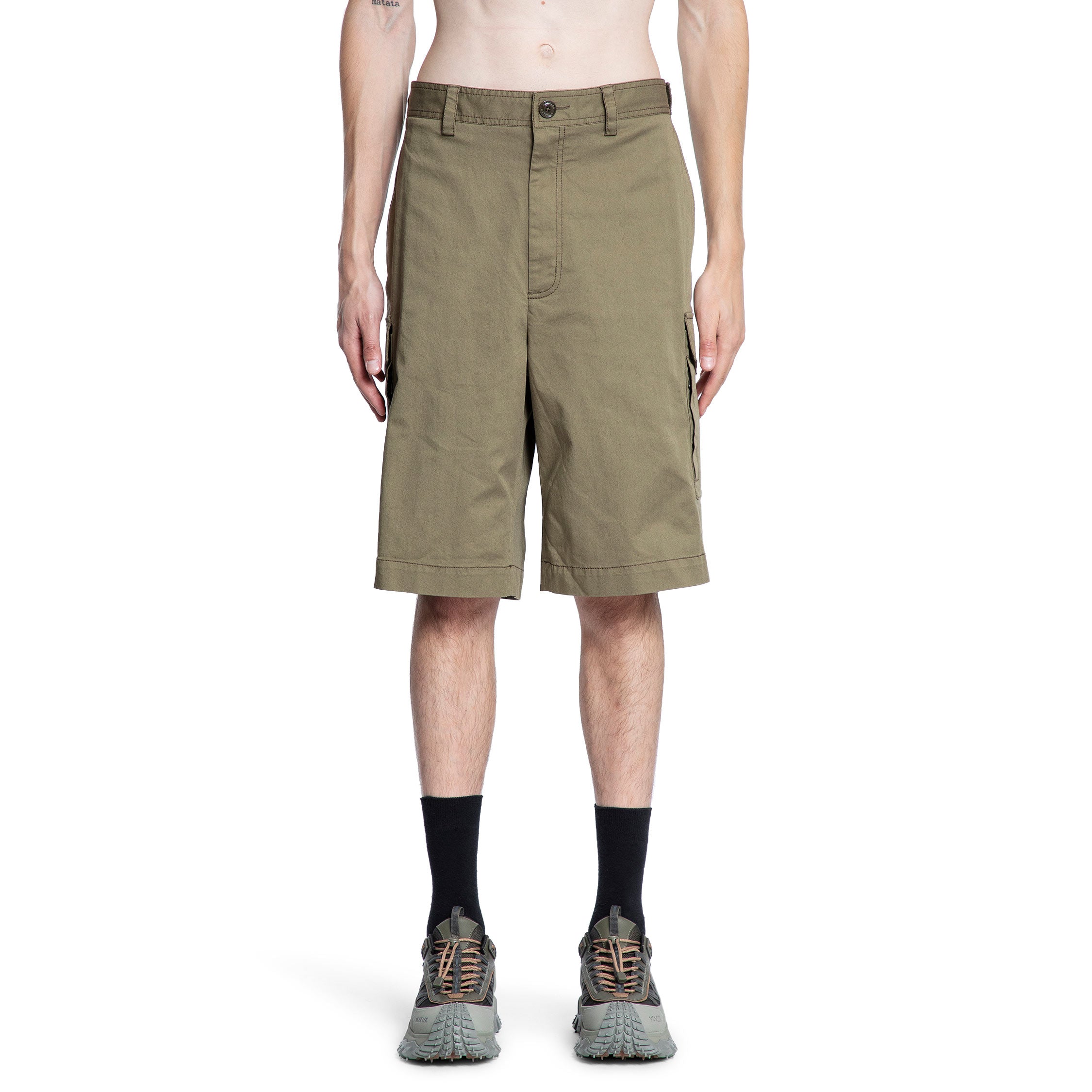 Cotton Gabardine Cargo Shorts