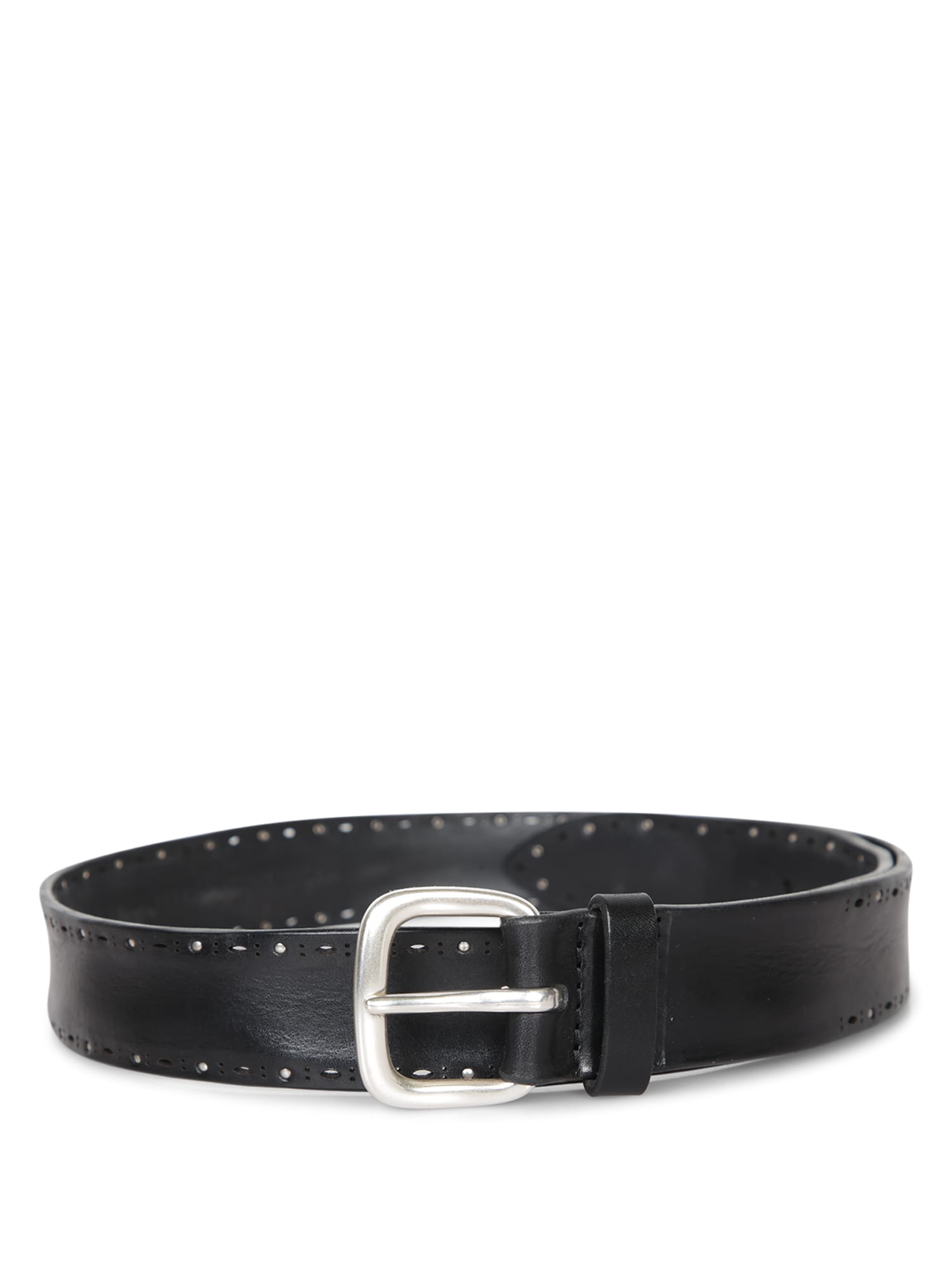 Orciani Studded Bull Soft Black Belt