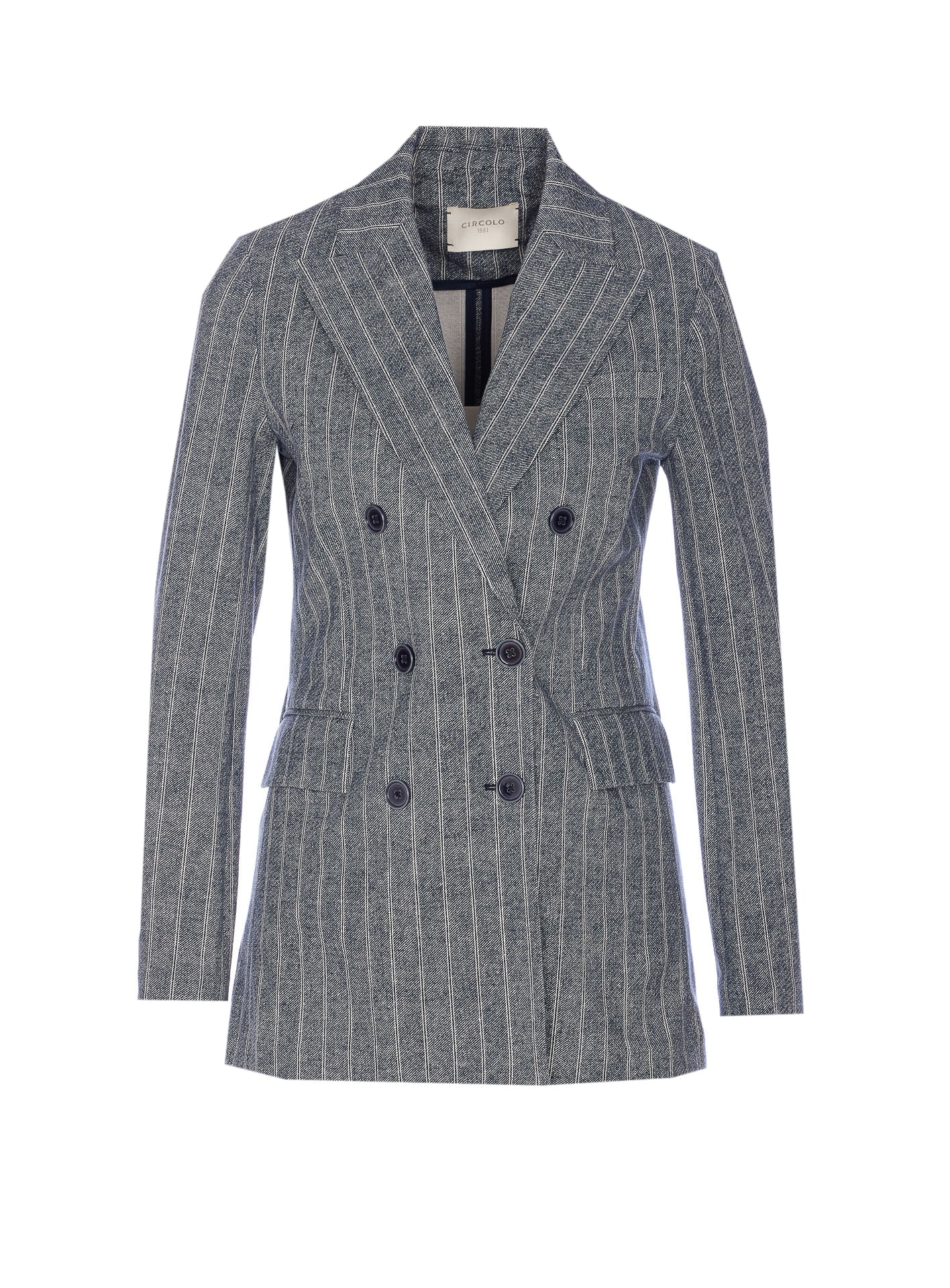 Circolo 1901 Double Breasted Striped Jacket