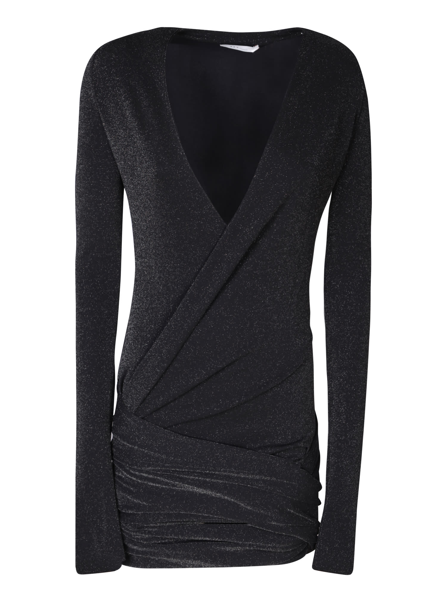 Rev Ezri Lurex Black Dress