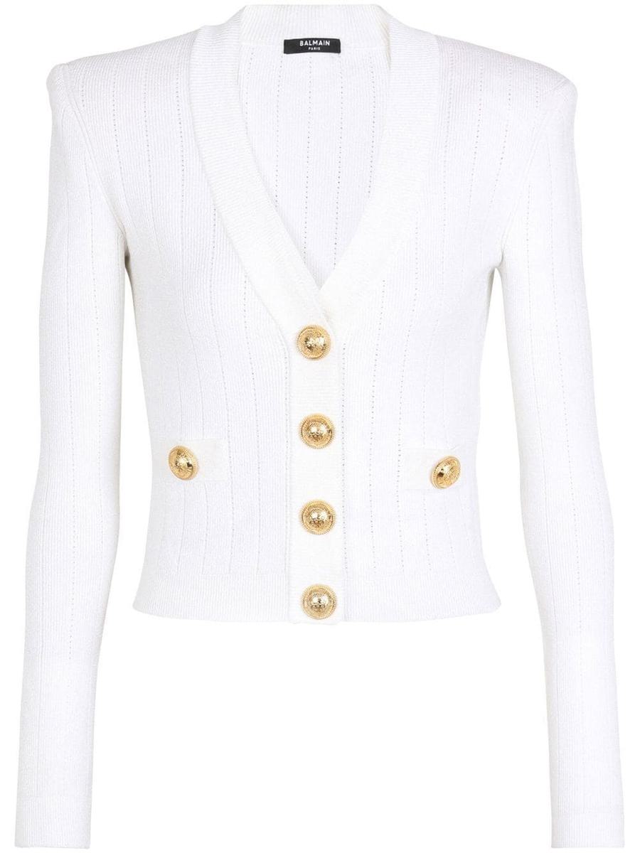 Balmain Buttoned V-Necked Cardigan