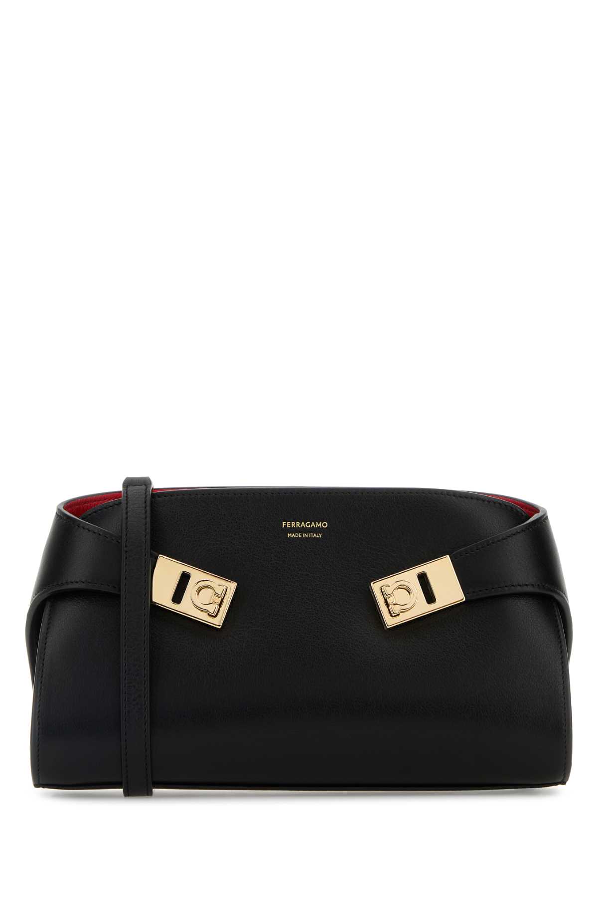 Ferragamo Black Leather Crossbody Bag