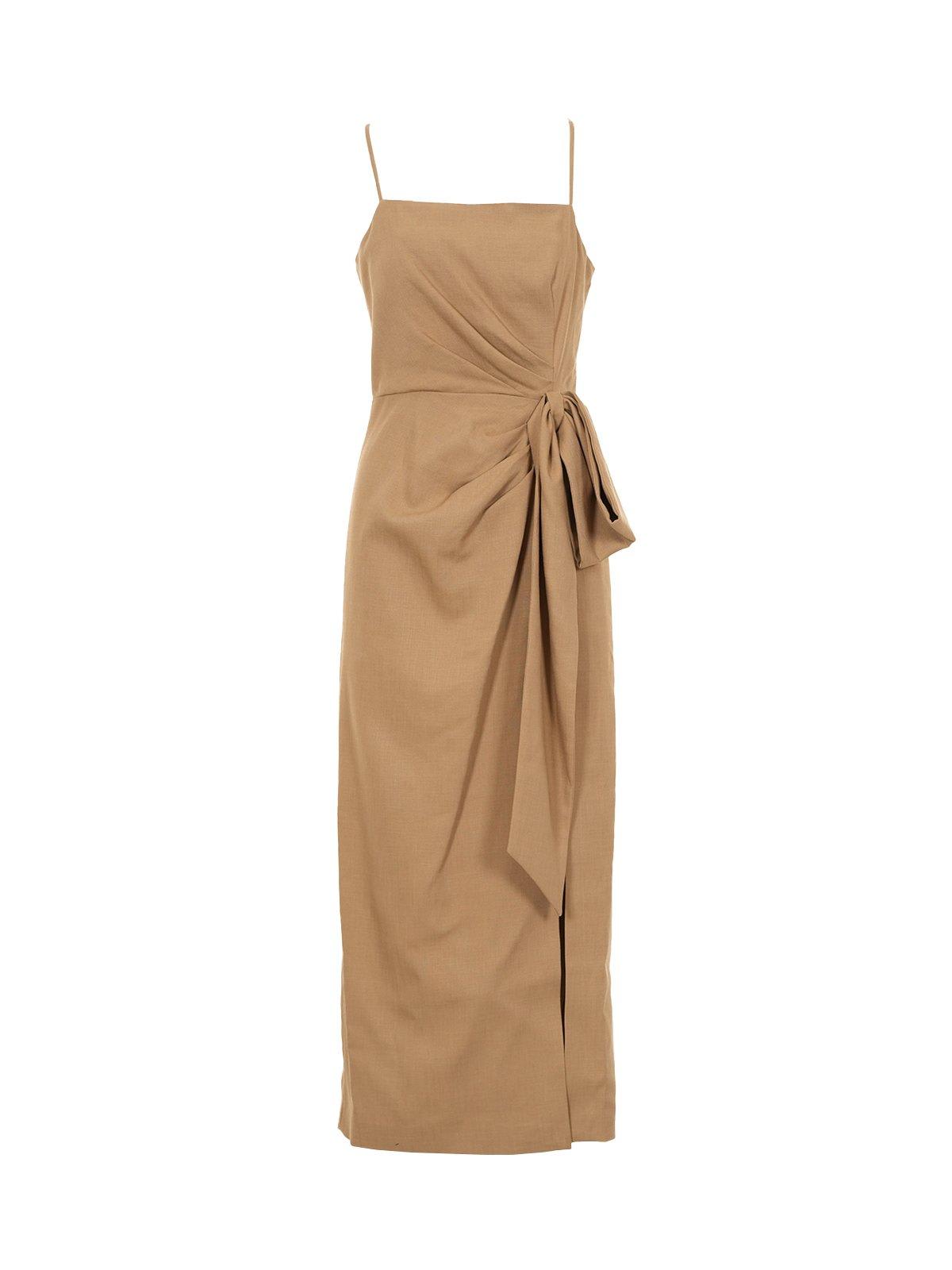 MSGM Kotted Waist Flamed Slip Dress