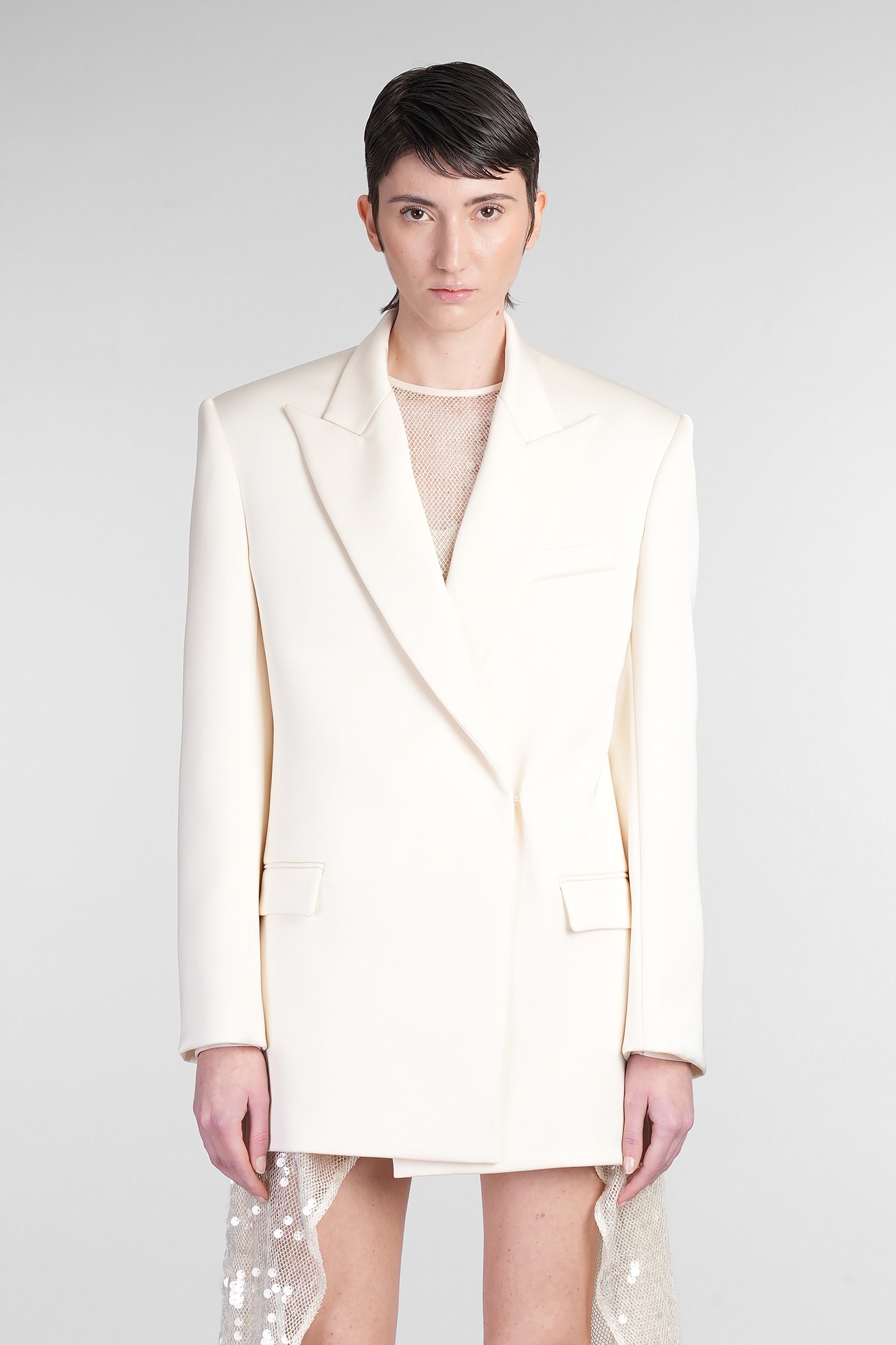 David Koma Blazer In Beige Triacetate