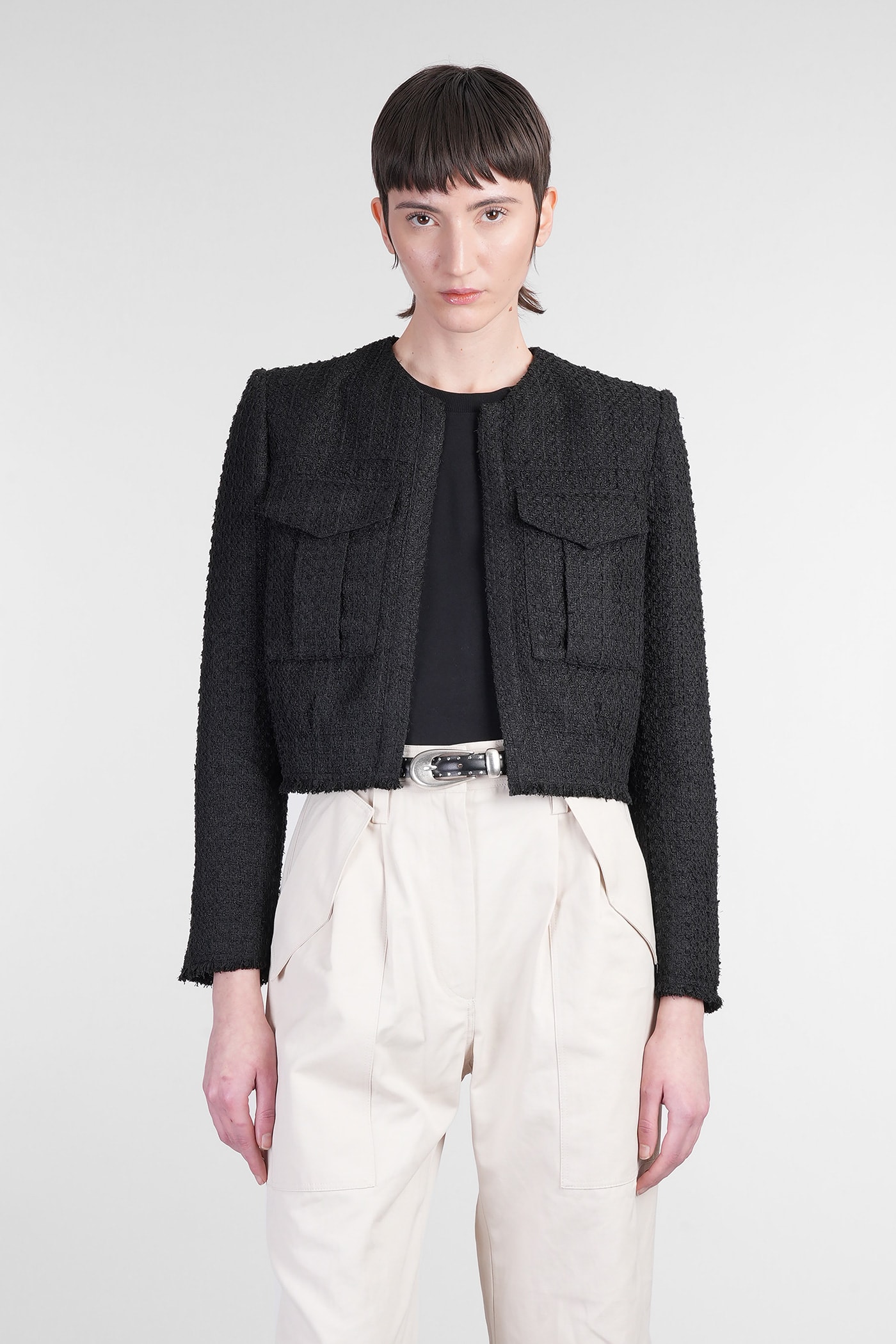 IRO Siname Casual Jacket In Black Polyester