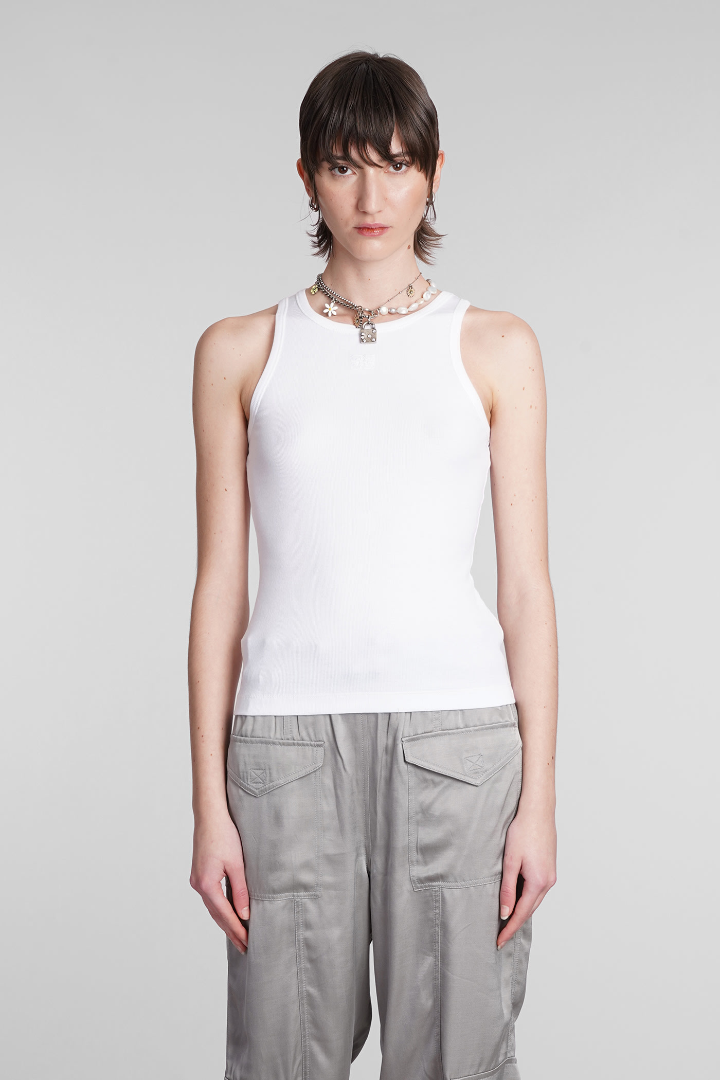 Ganni Logo Fitted Tank Top
