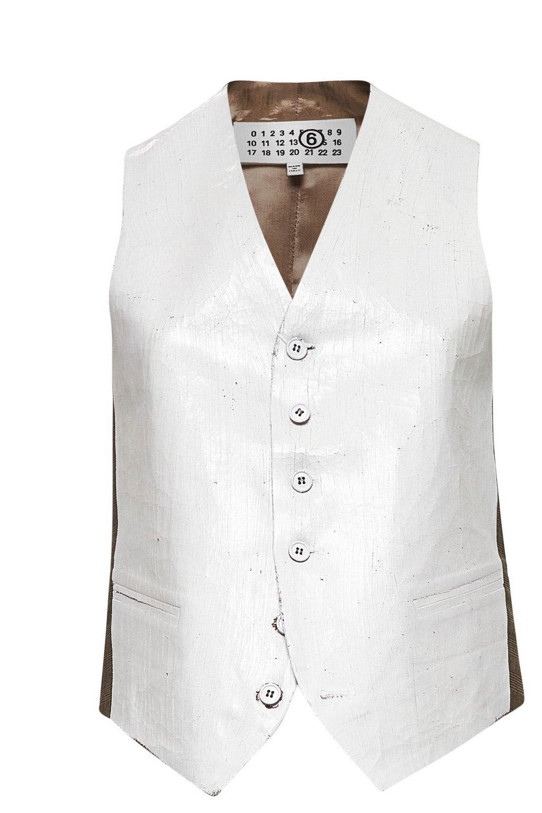 MM6 Maison Margiela V-neck Panelled Vest