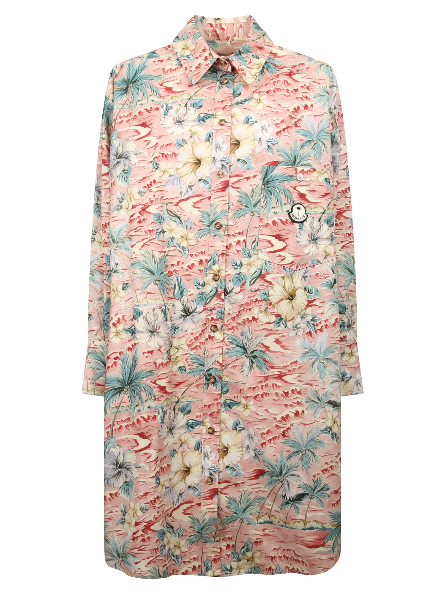 Moncler Genius 8 Moncler Palm Angels - Tropical Print Long Shirt
