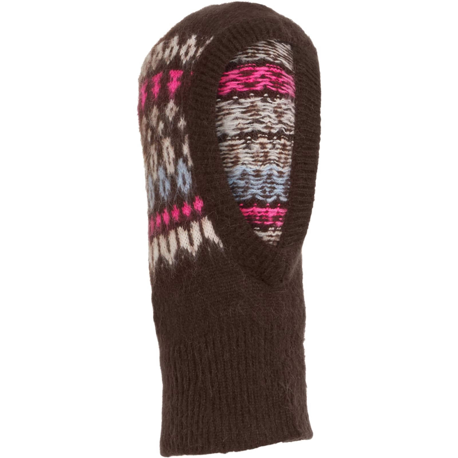 MC2 Saint Barth Woman Ultra Soft Brown Balaclava With Icelandic Pattern