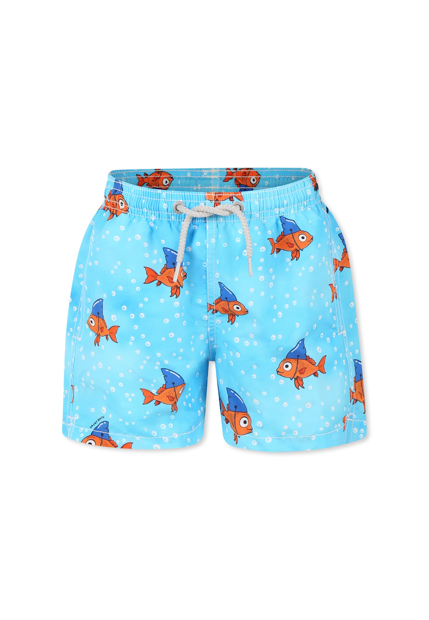 MC2 Saint Barth Light Blue Swim Shorts For Boy With Goldfish