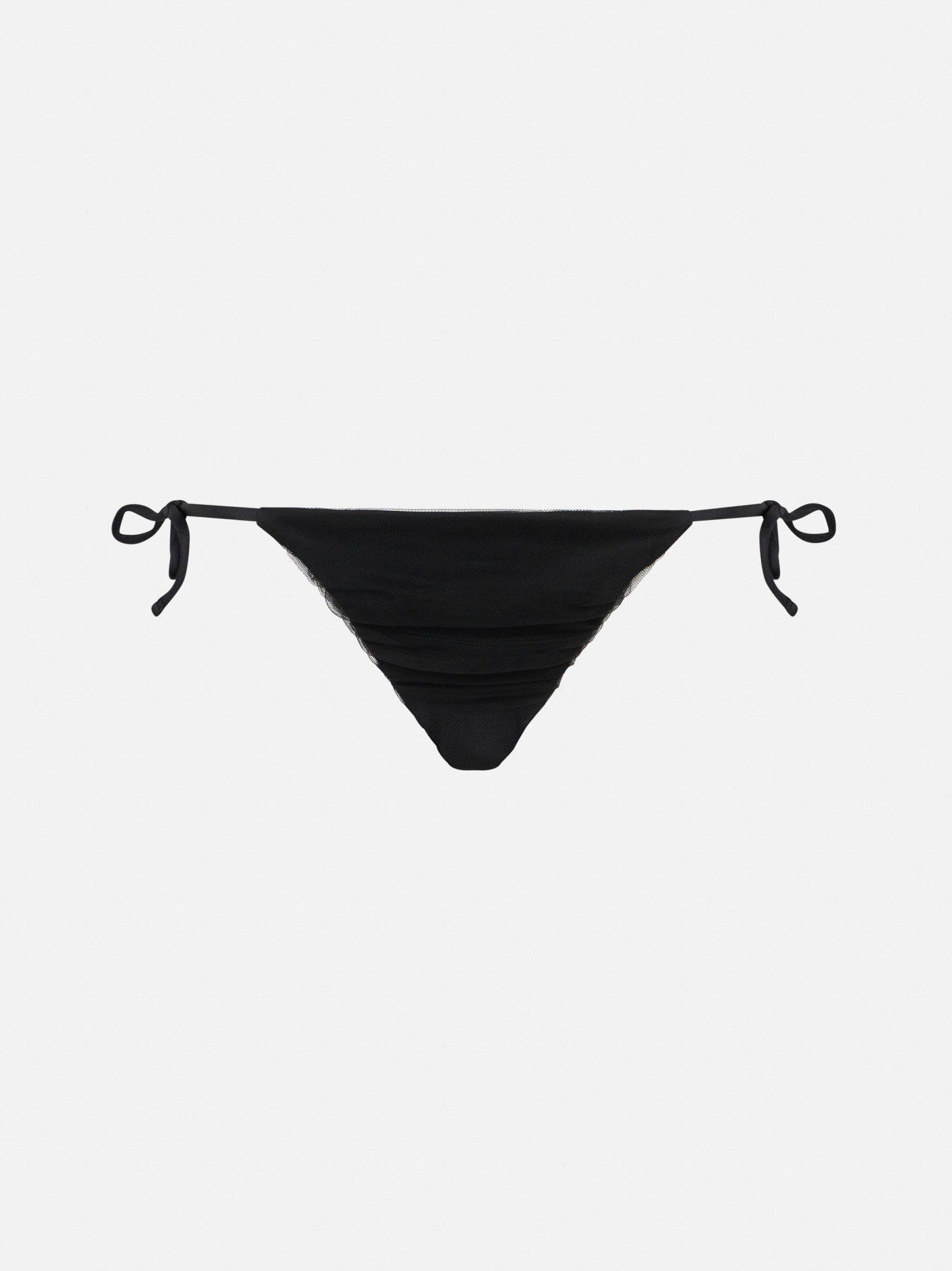 MC2 Saint Barth Black Swim Briefs With Tulle