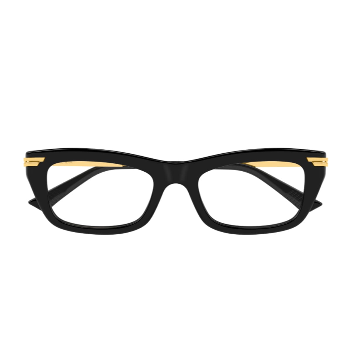 Bottega Veneta Eyewear Bottega Veneta Bv1371o Linea Ribbon 001 Black Gold Glasses