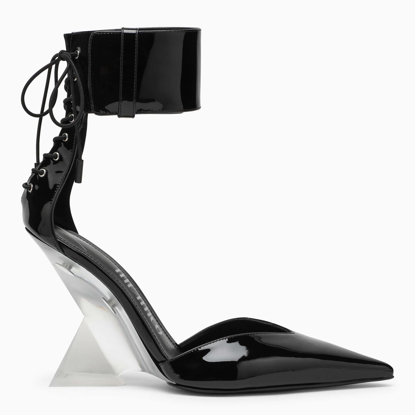 The Attico Black Pump Morgan With Ankle Strap