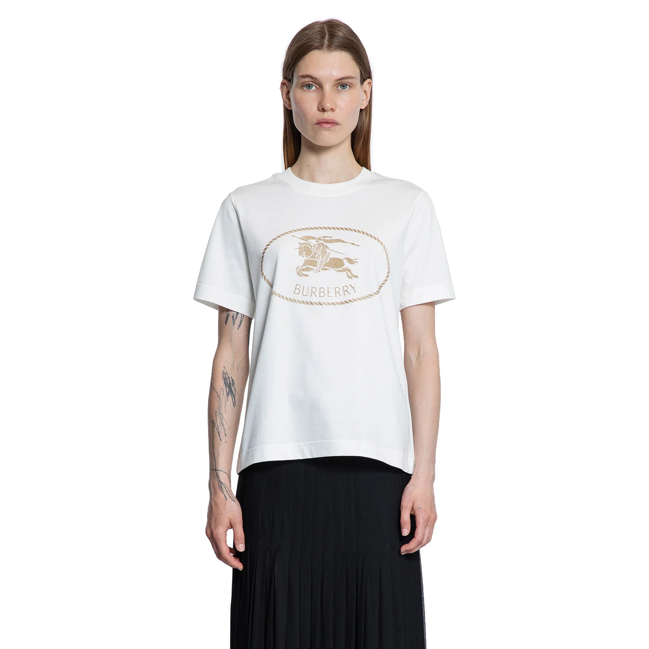 Knight Stamp Cotton T-Shirt