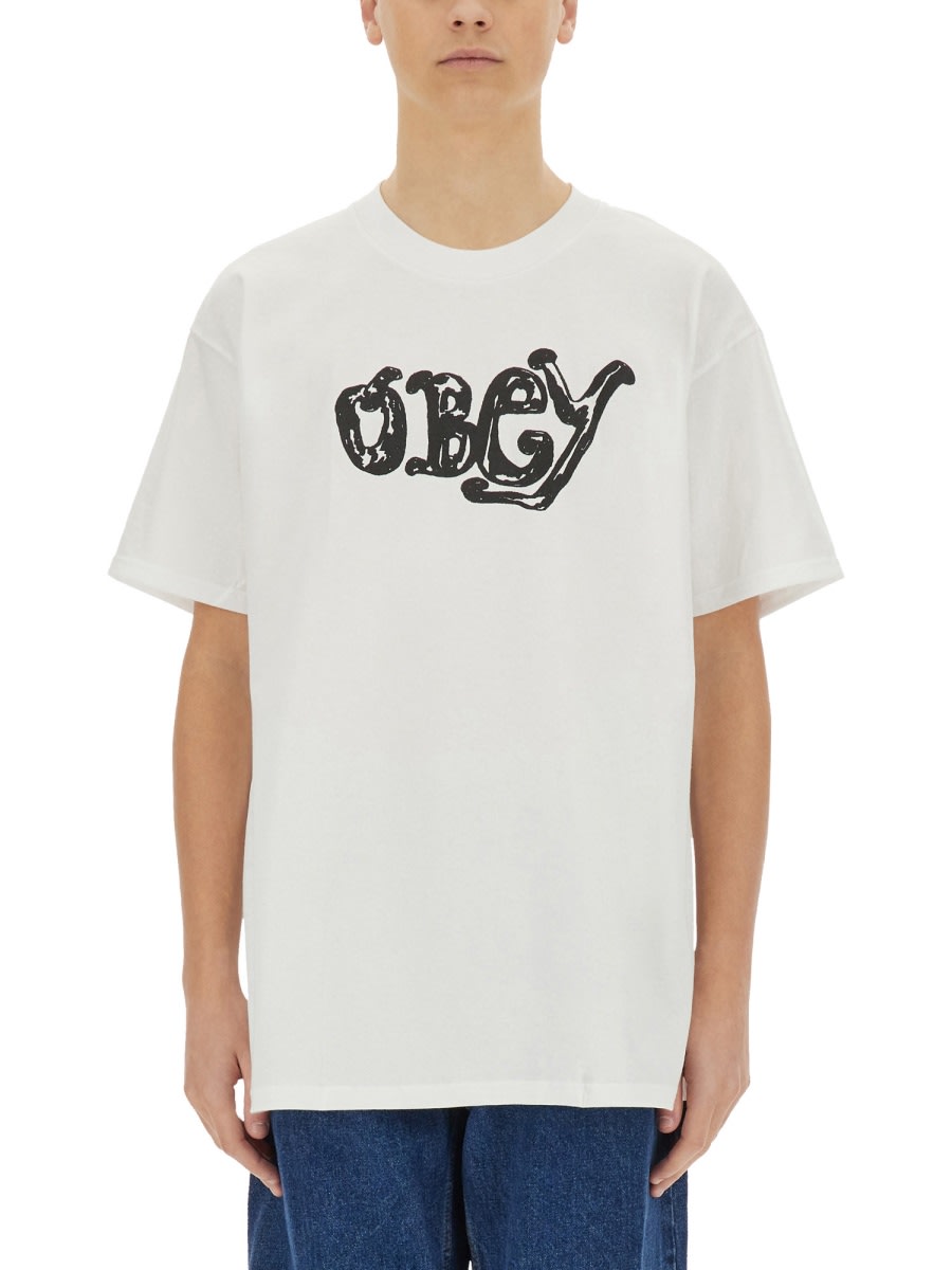 Obey Logo Print T-shirt