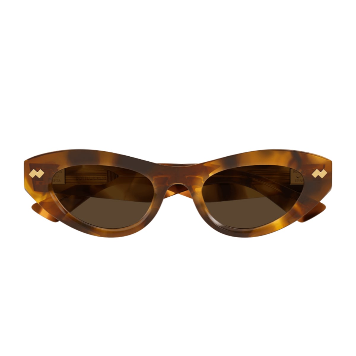 Bottega Veneta Eyewear Bottega Veneta Bv1350s Linea Ribbon 002 Havana Brown Sunglasses