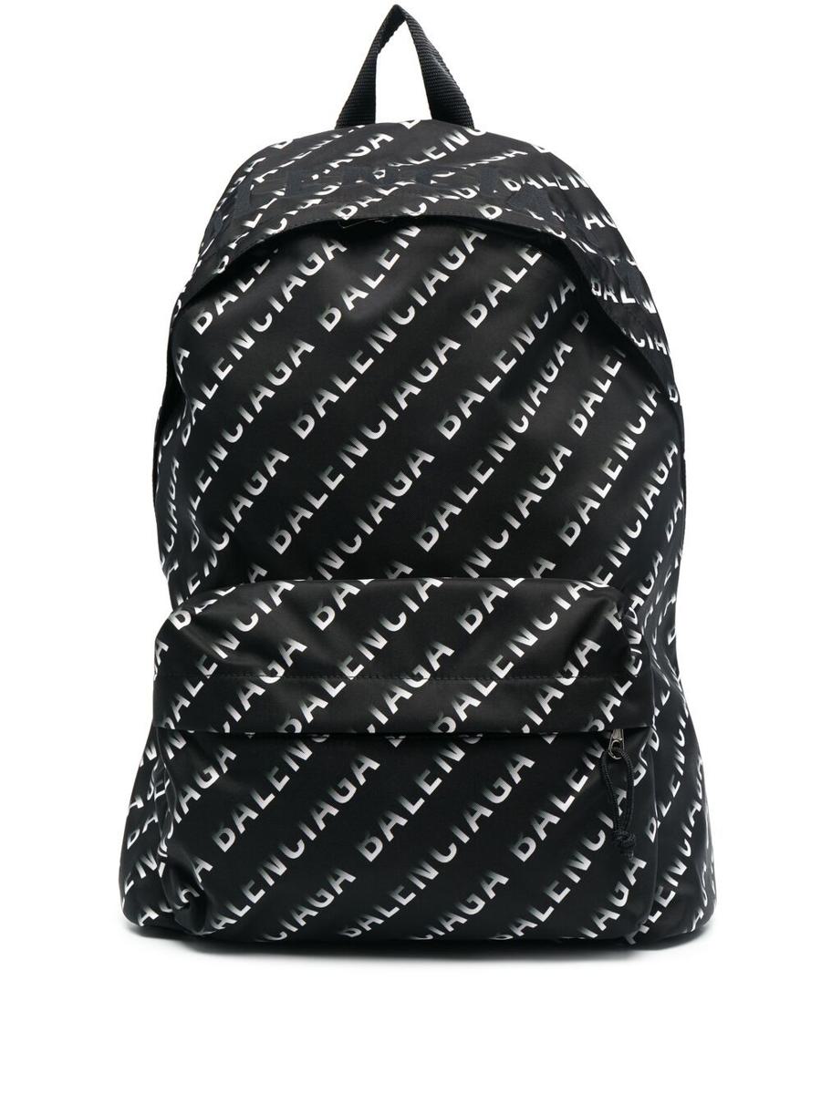 Balenciaga Black Backpack With Logo Print