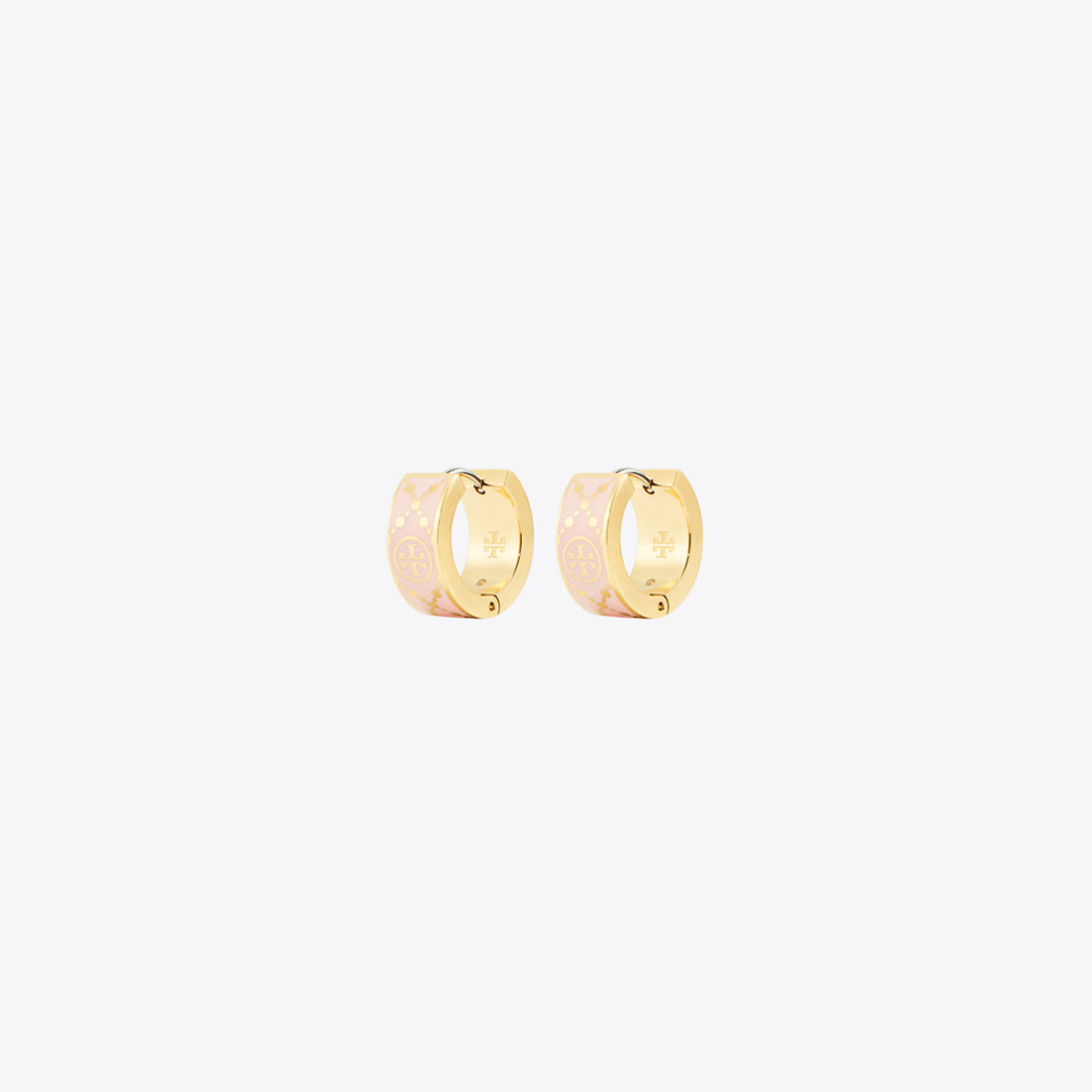 Tory Burch Small T Monogram Hoop Earring