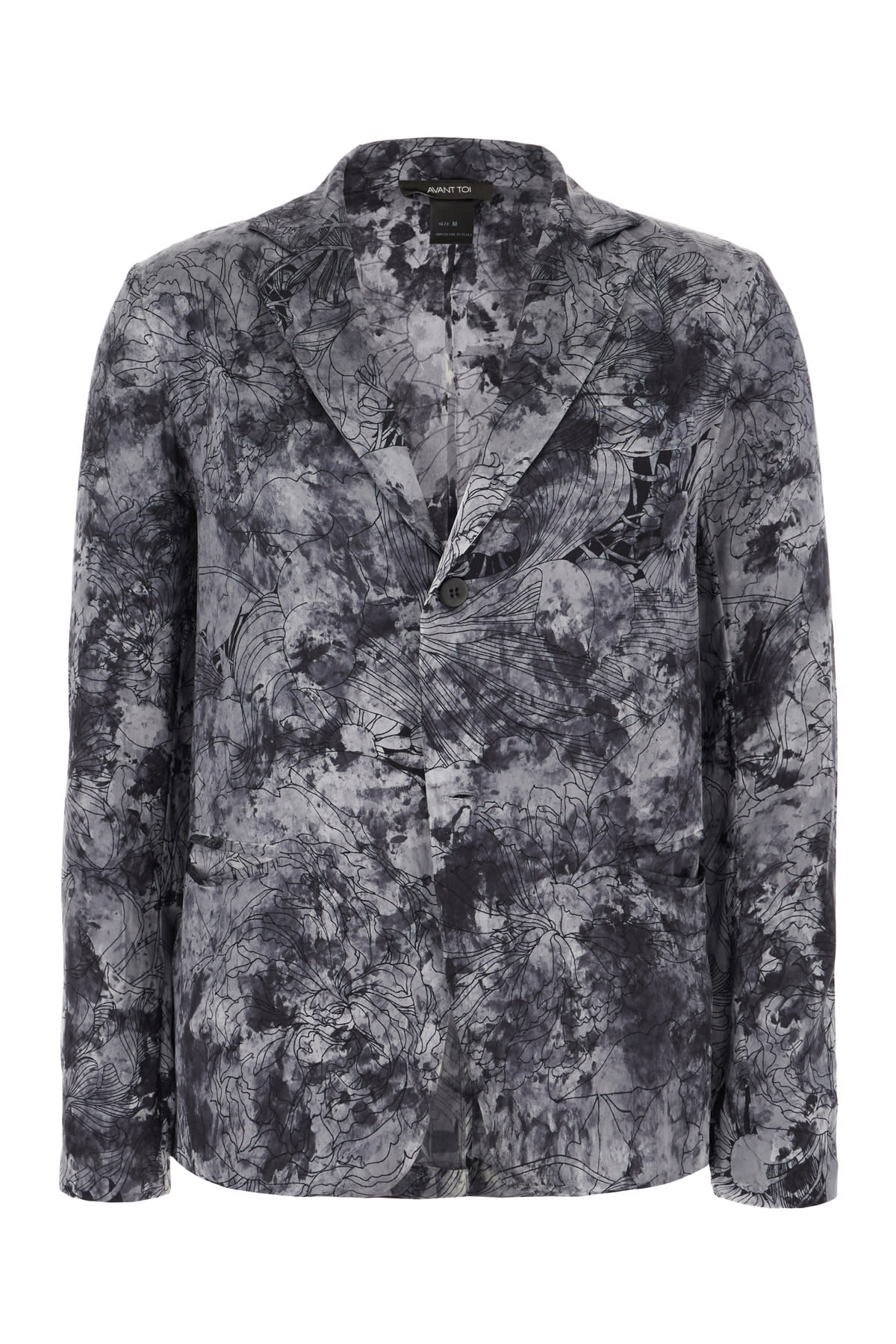 Avant Toi Printed Stretch Silk Shirt