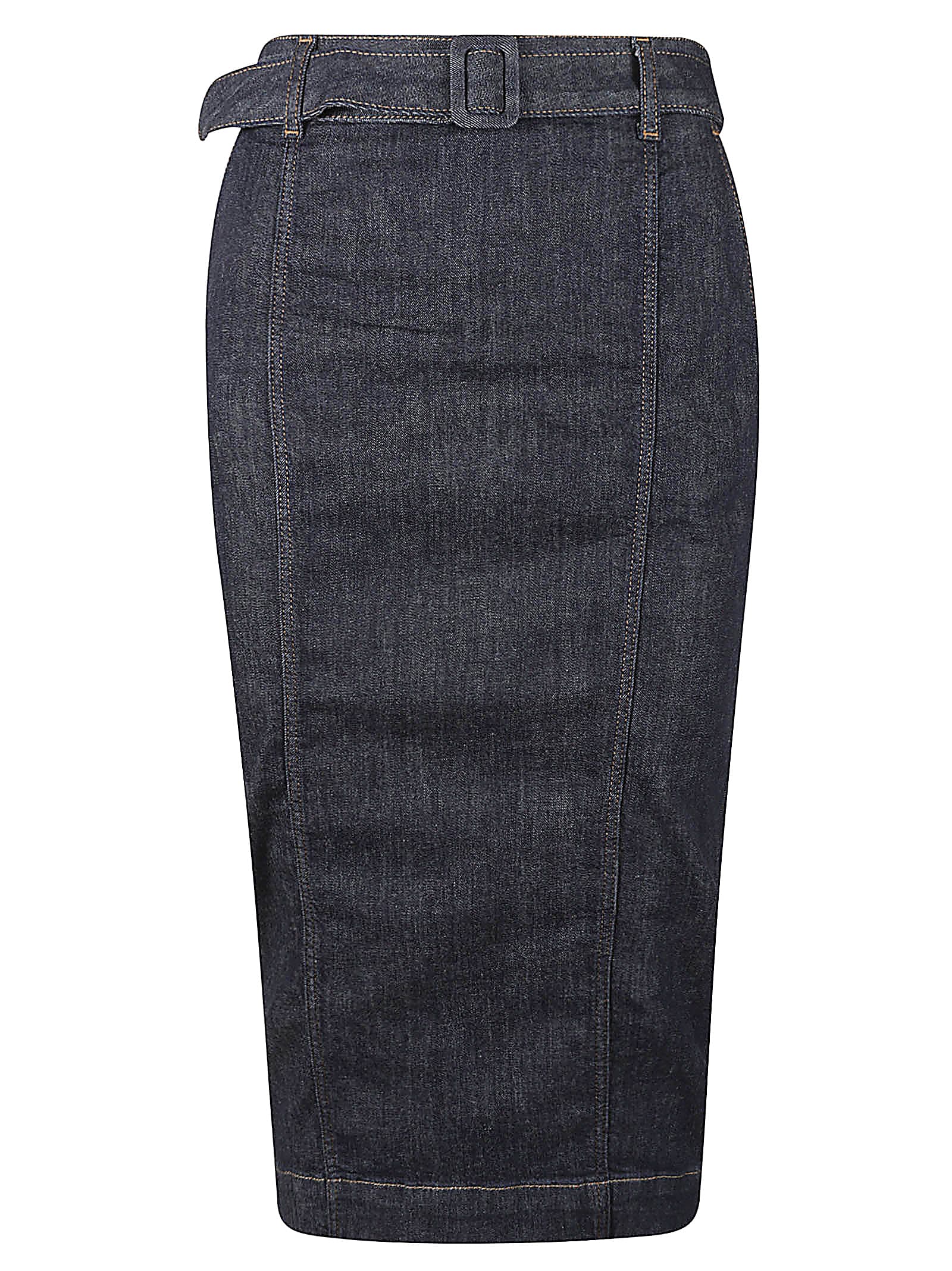 Blugirl Belted Waist Rear Zip Skirt