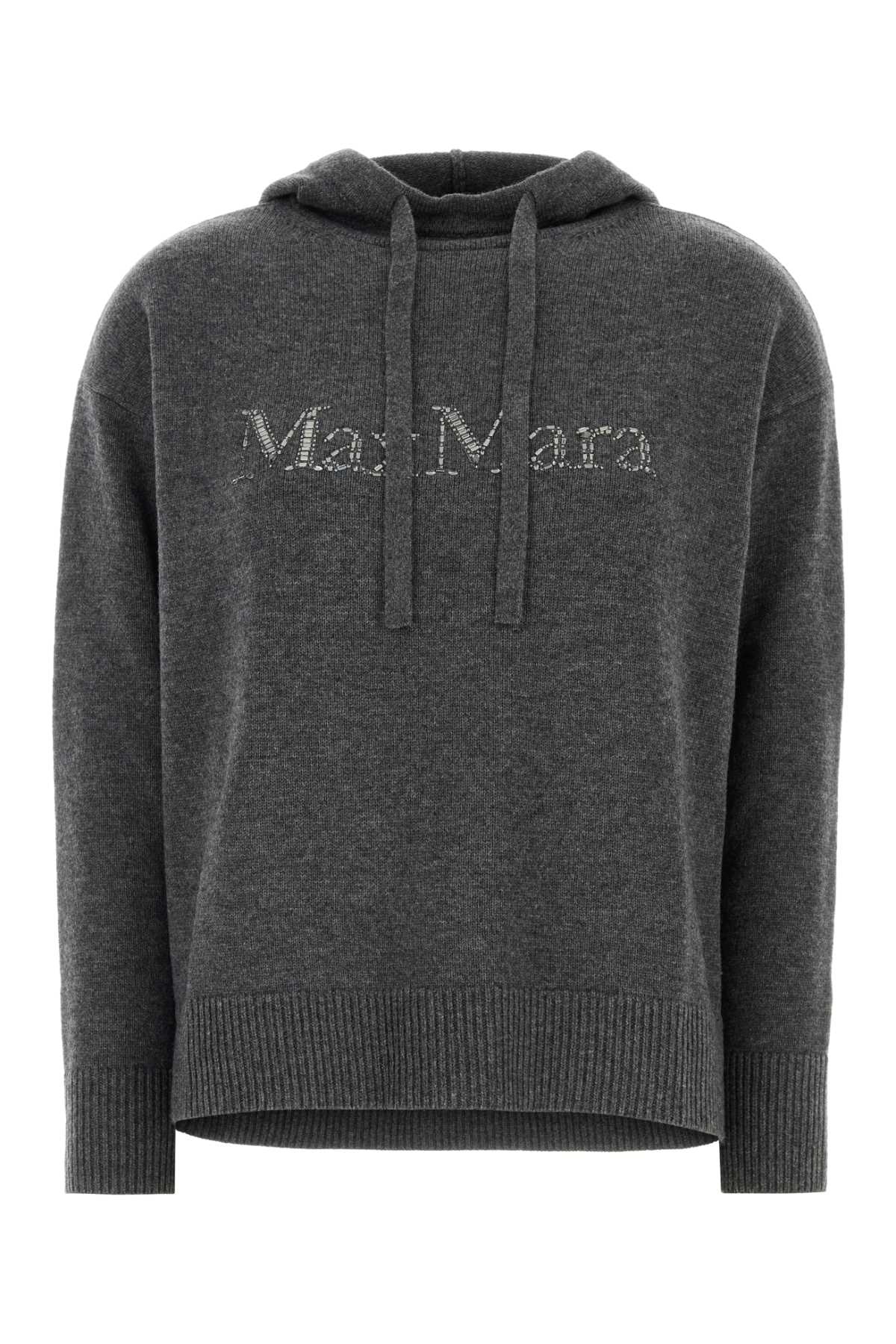 'S Max Mara Charcoal Wool Blend Gorizia Sweatshirt