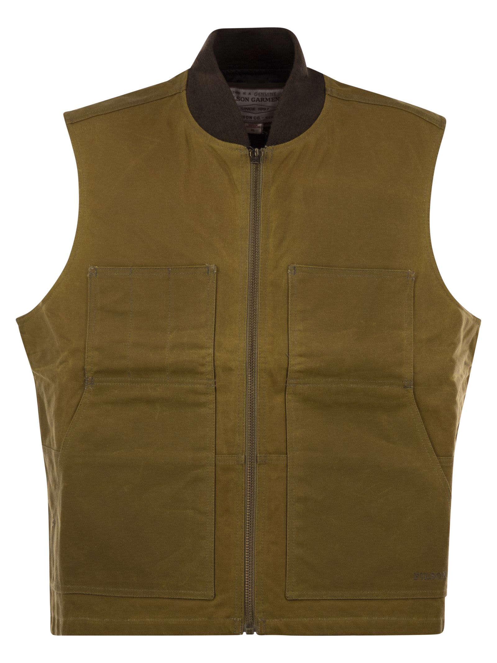 Filson Waxed Cotton Vest - Tincloth