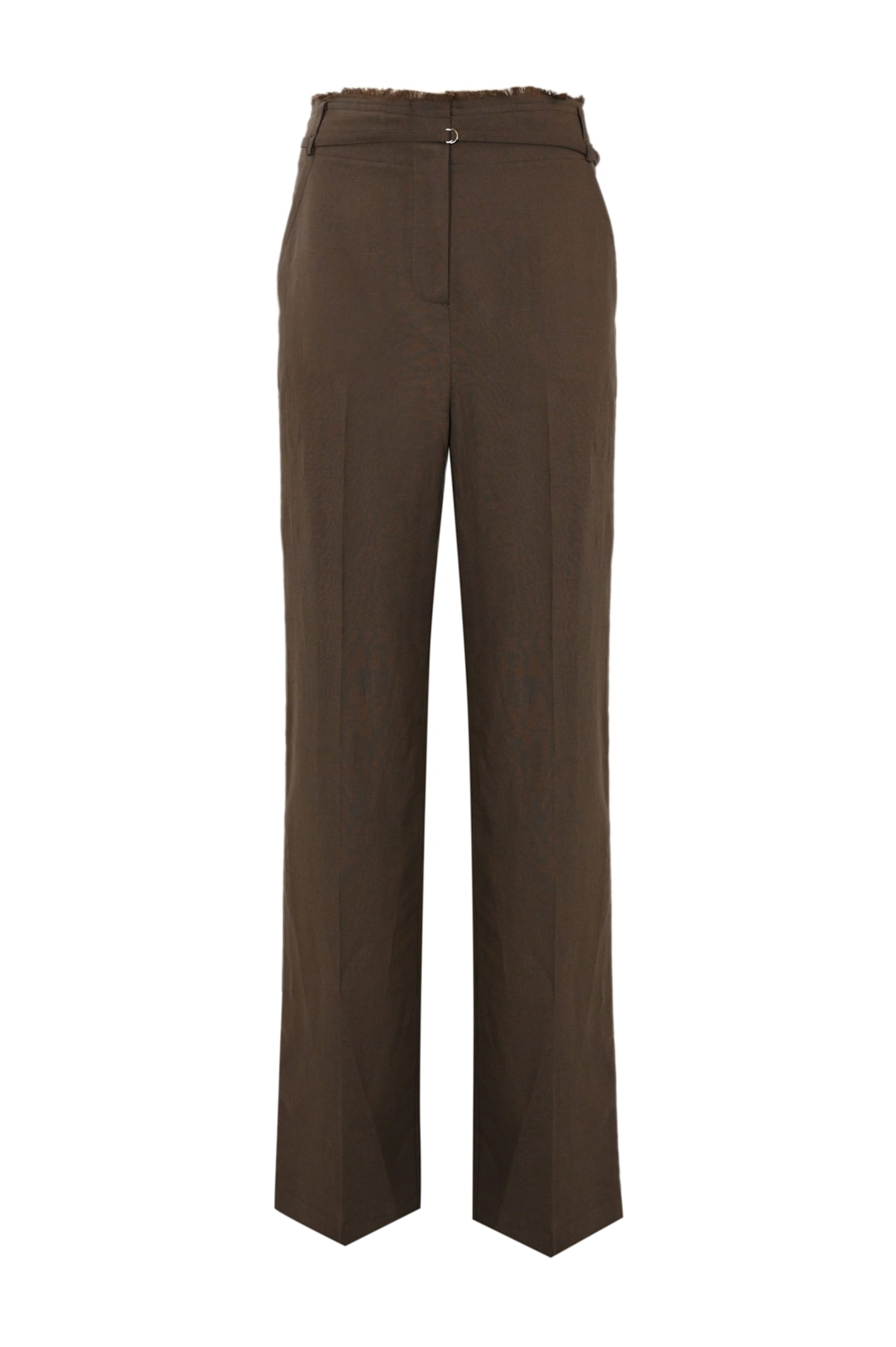 Patrizia Pepe Essential Viscose And Linen Trousers