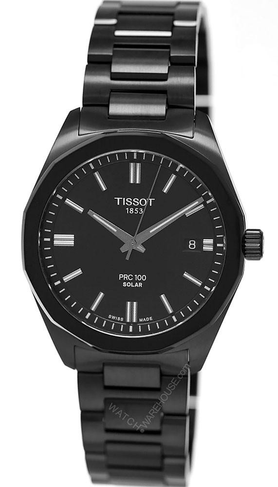 TISSOT PRC 100 Solar Quartz SS 39MM Black Men's Watch T151.422.33.051.00 / T1514223305100