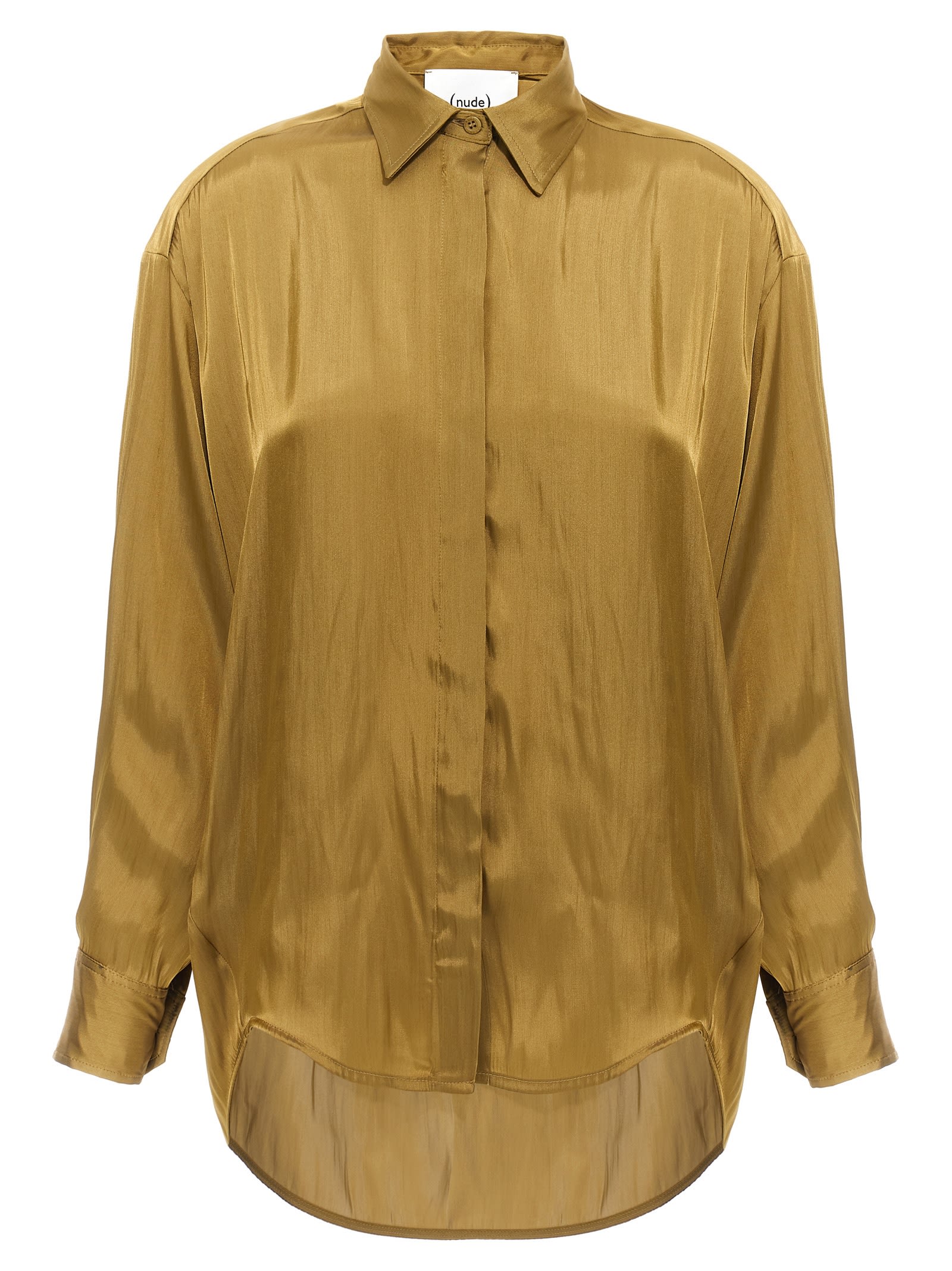(nude) Satin Shirt