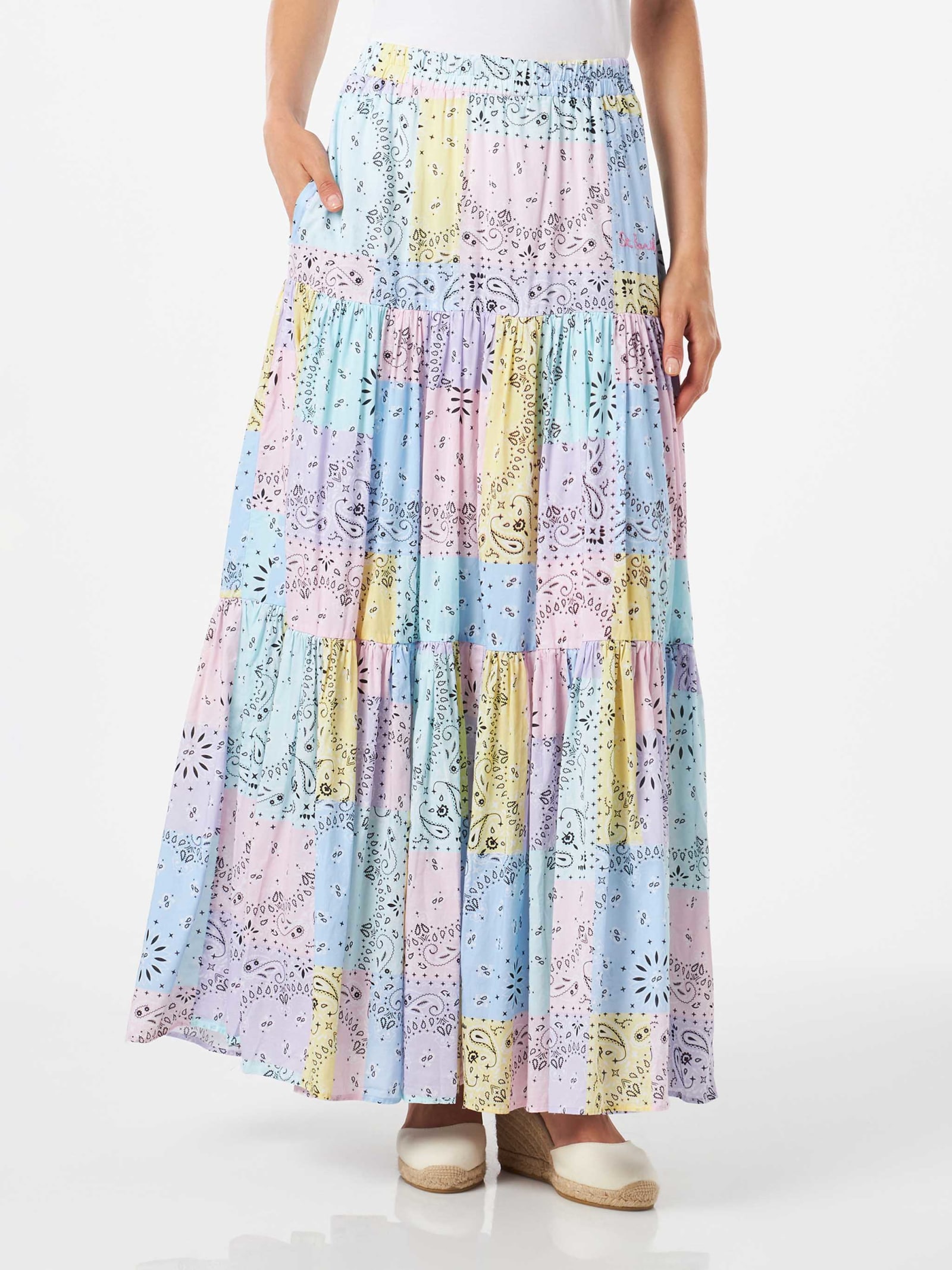 MC2 Saint Barth Bandanna Print Cotton Skirt