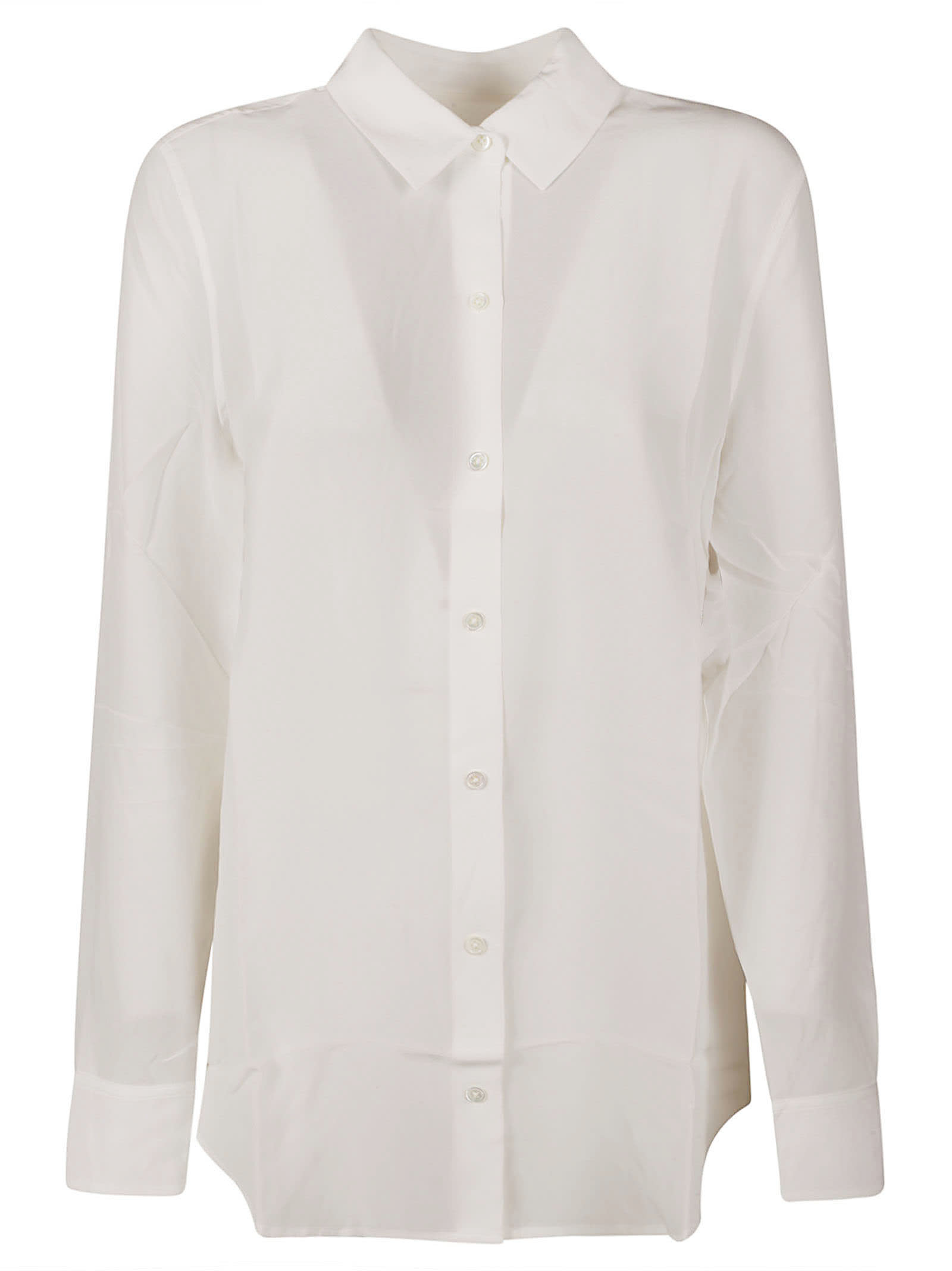 Equipment Round Hem Plain Shirt