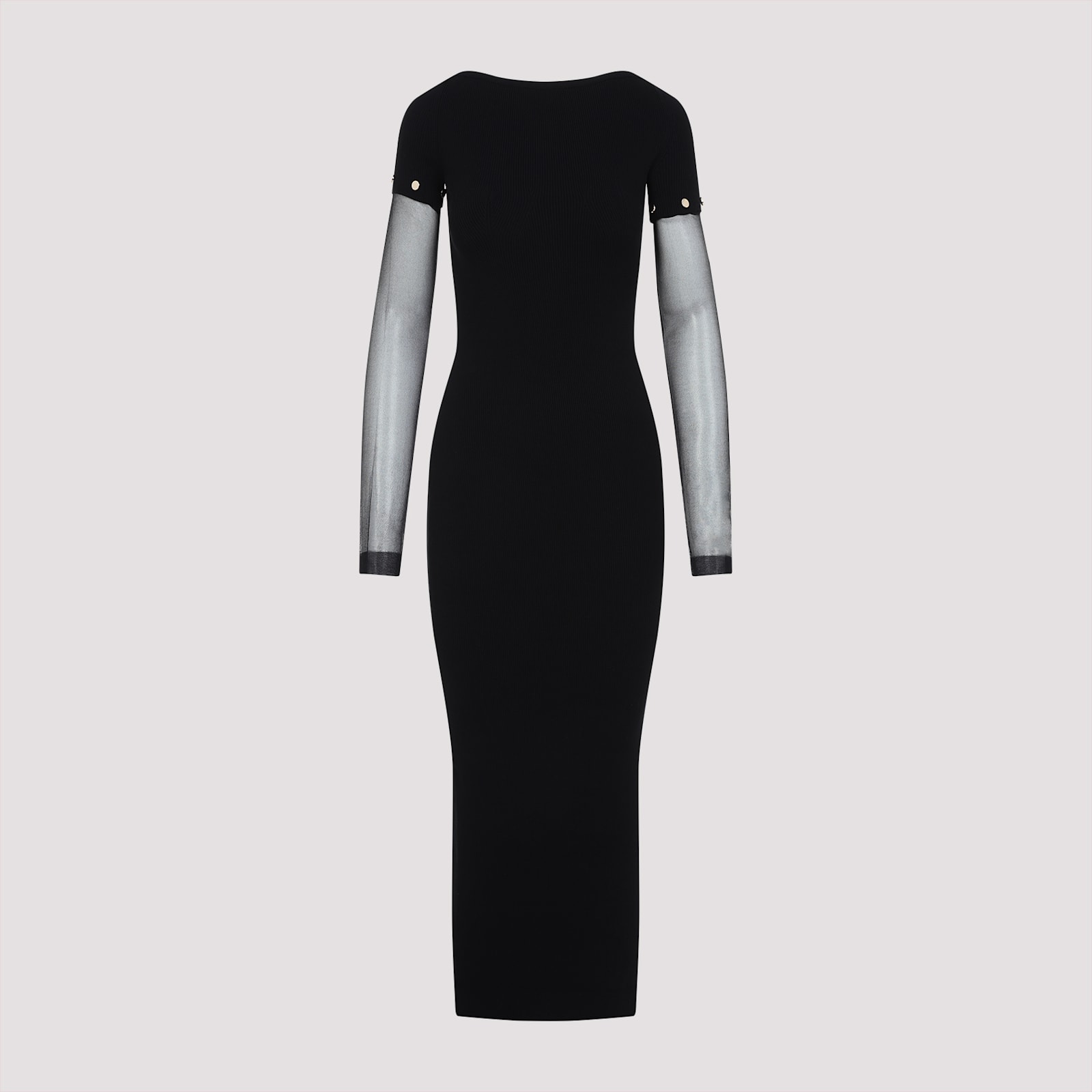 SportMax Grazia Transparent Sleeves Dress