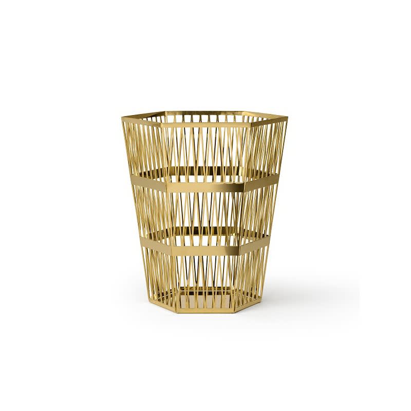 Ghidini 1961 Tip Top - Large Paper Basket Polished Gold