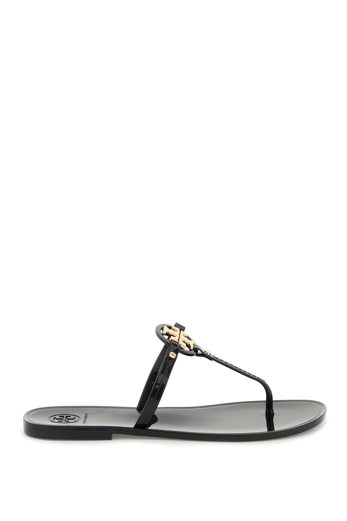 Tory Burch Black Rubber Miller Thong Slippers