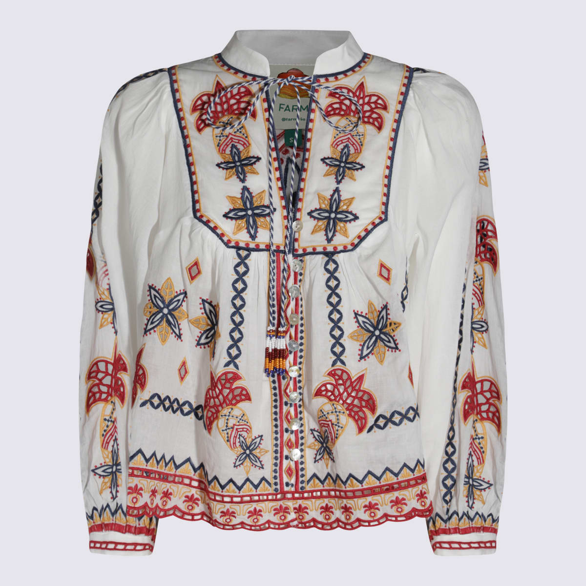 Farm Rio White And Multicolor Top