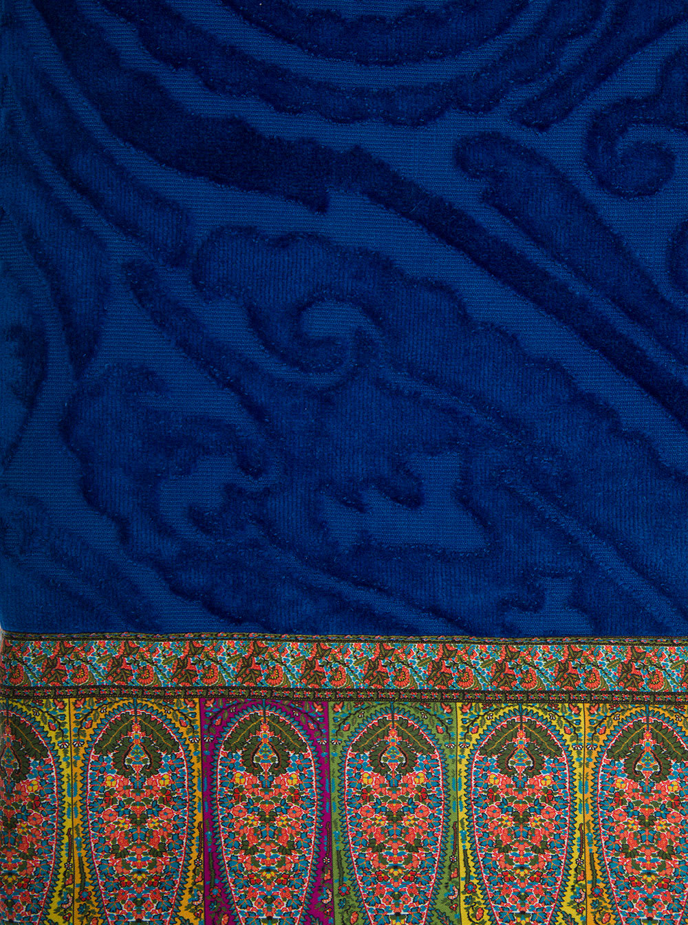 Etro Blue Beach Towel With Contrasting Lining In Cotton Home