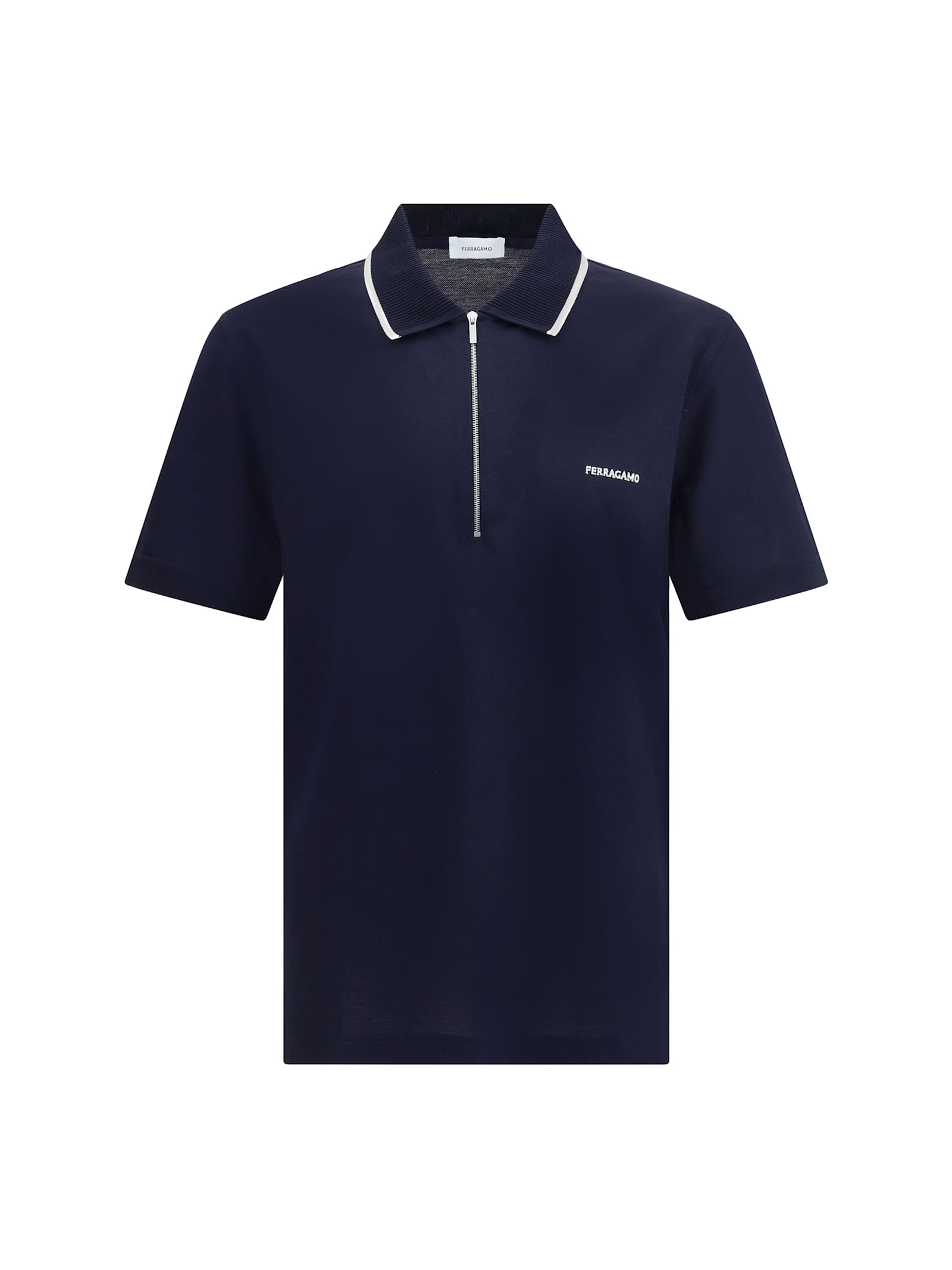 Ferragamo Zip Polo Shirt
