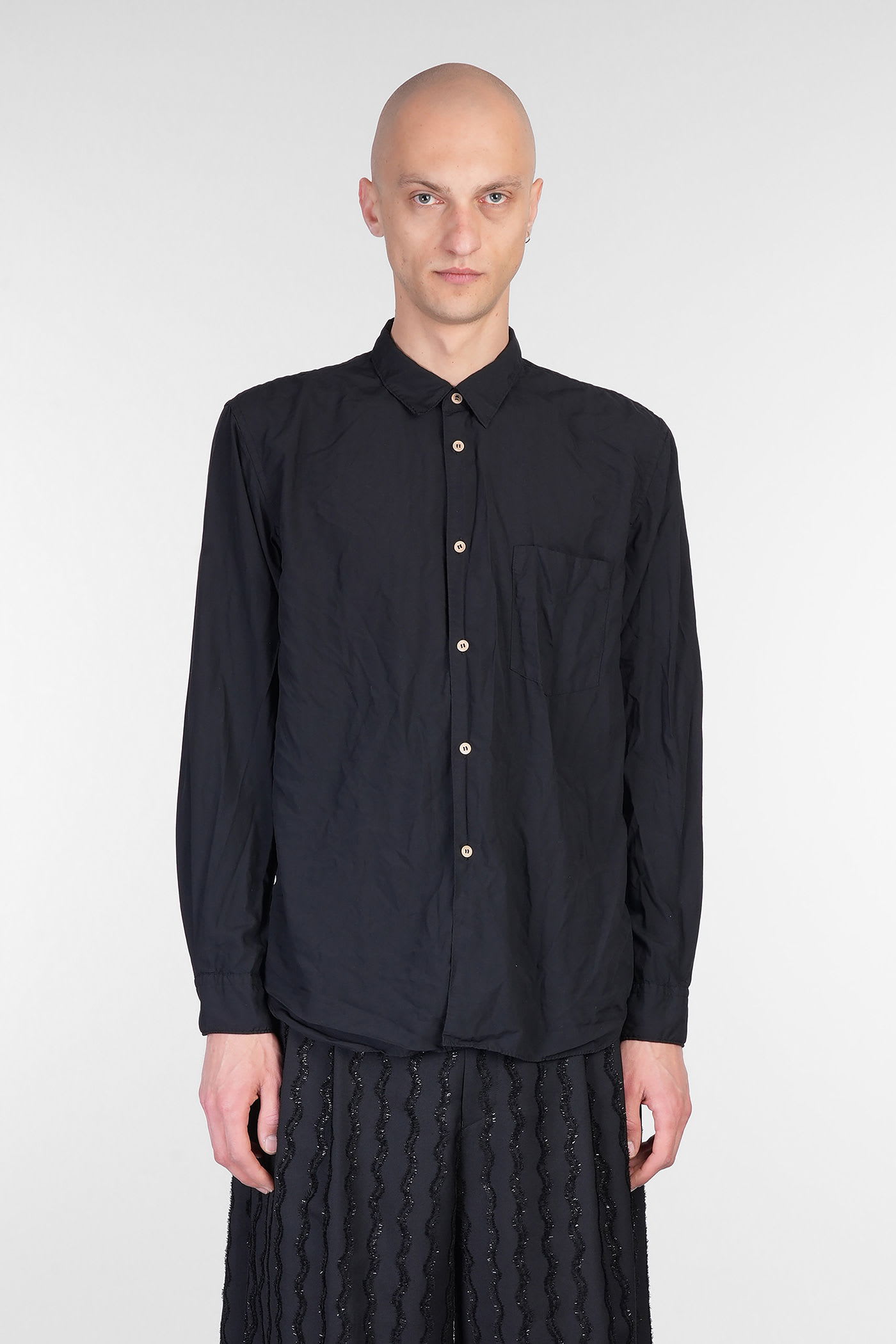 Comme Des Garçons Homme Plus Shirt In Black Polyester